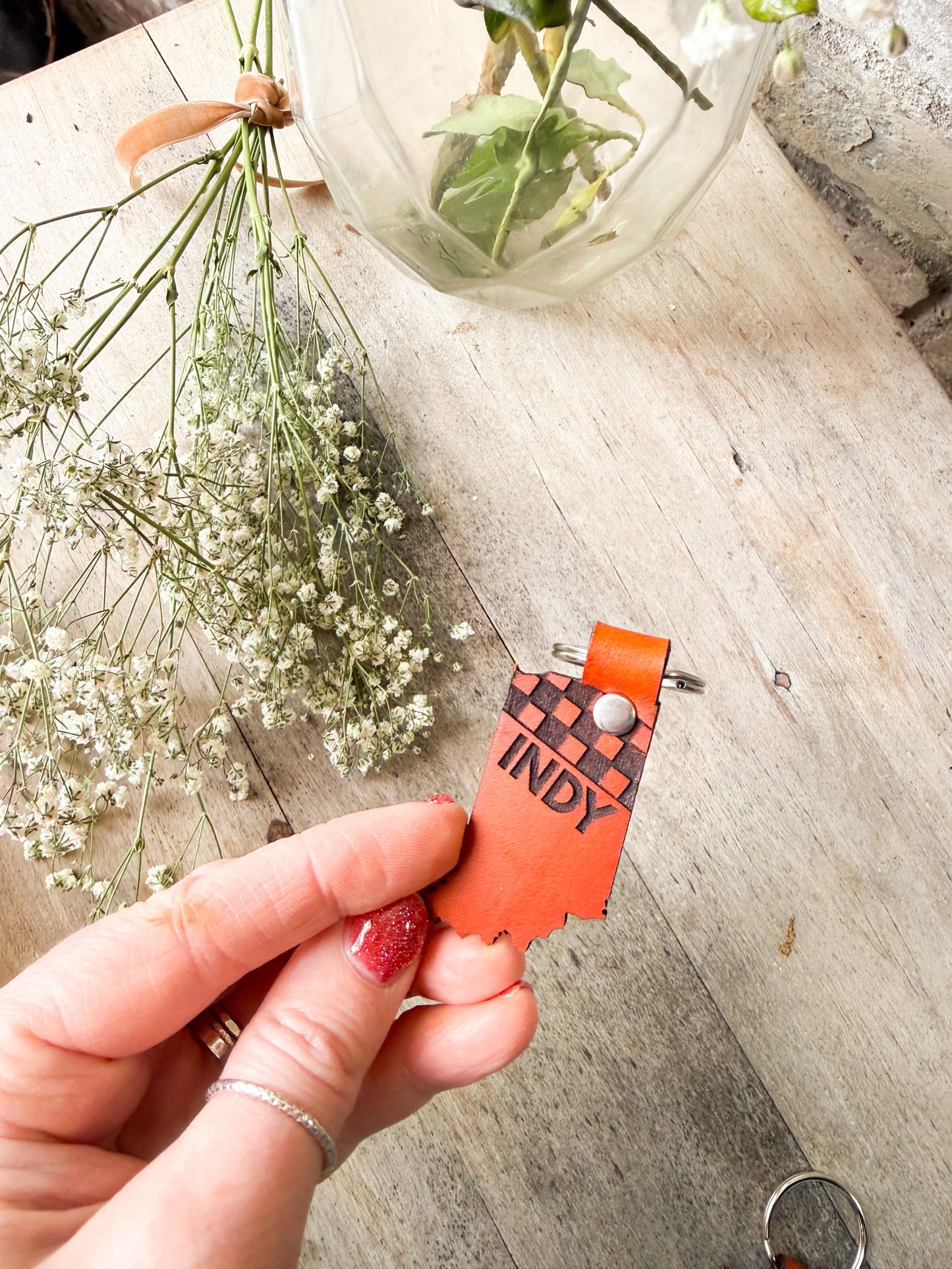Indy Racing Leather Keychain