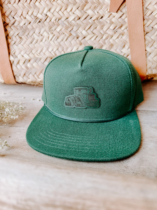 Tractor Leather Patch Kids Hat