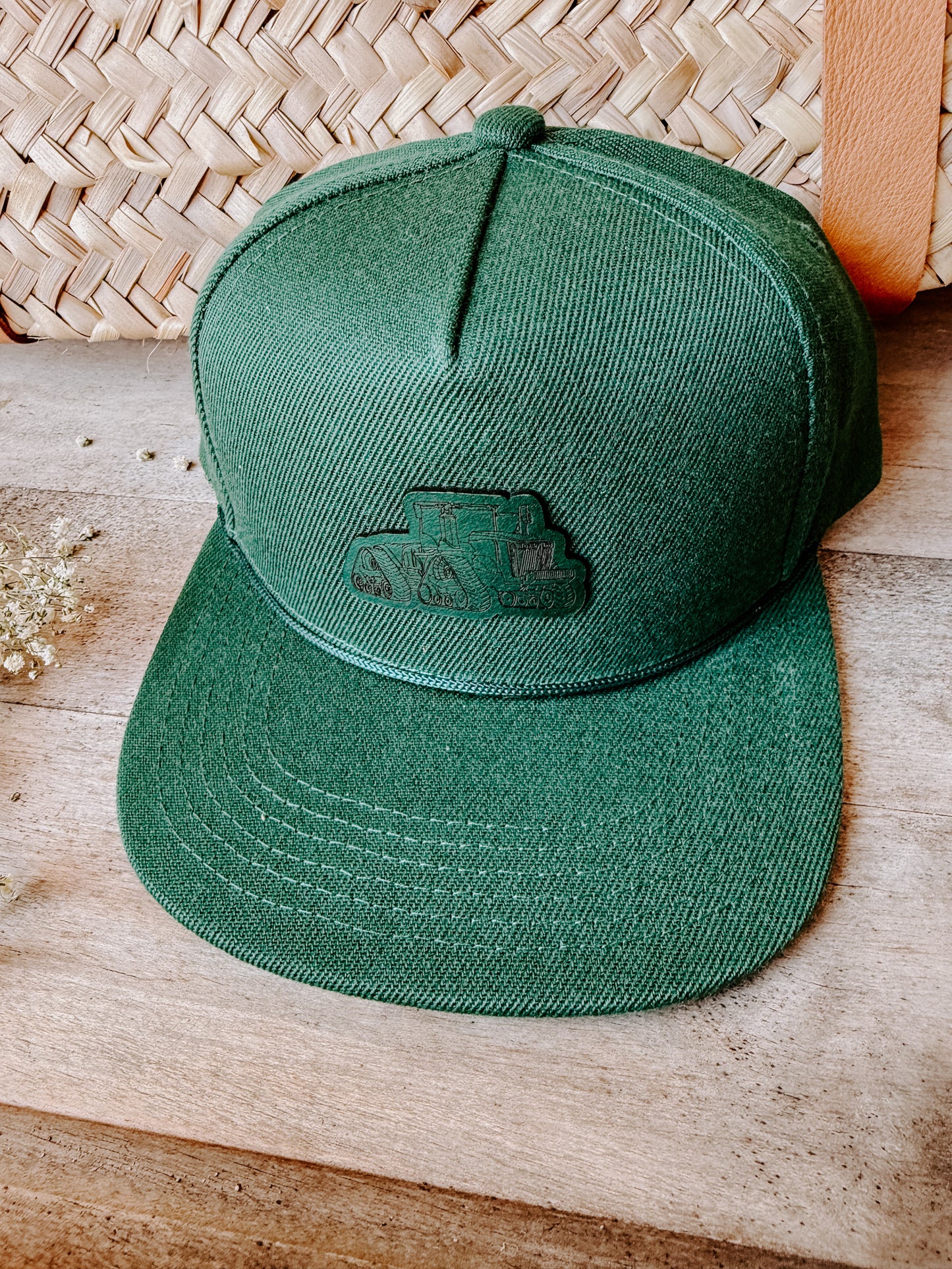 Tractor Leather Patch Kids Hat