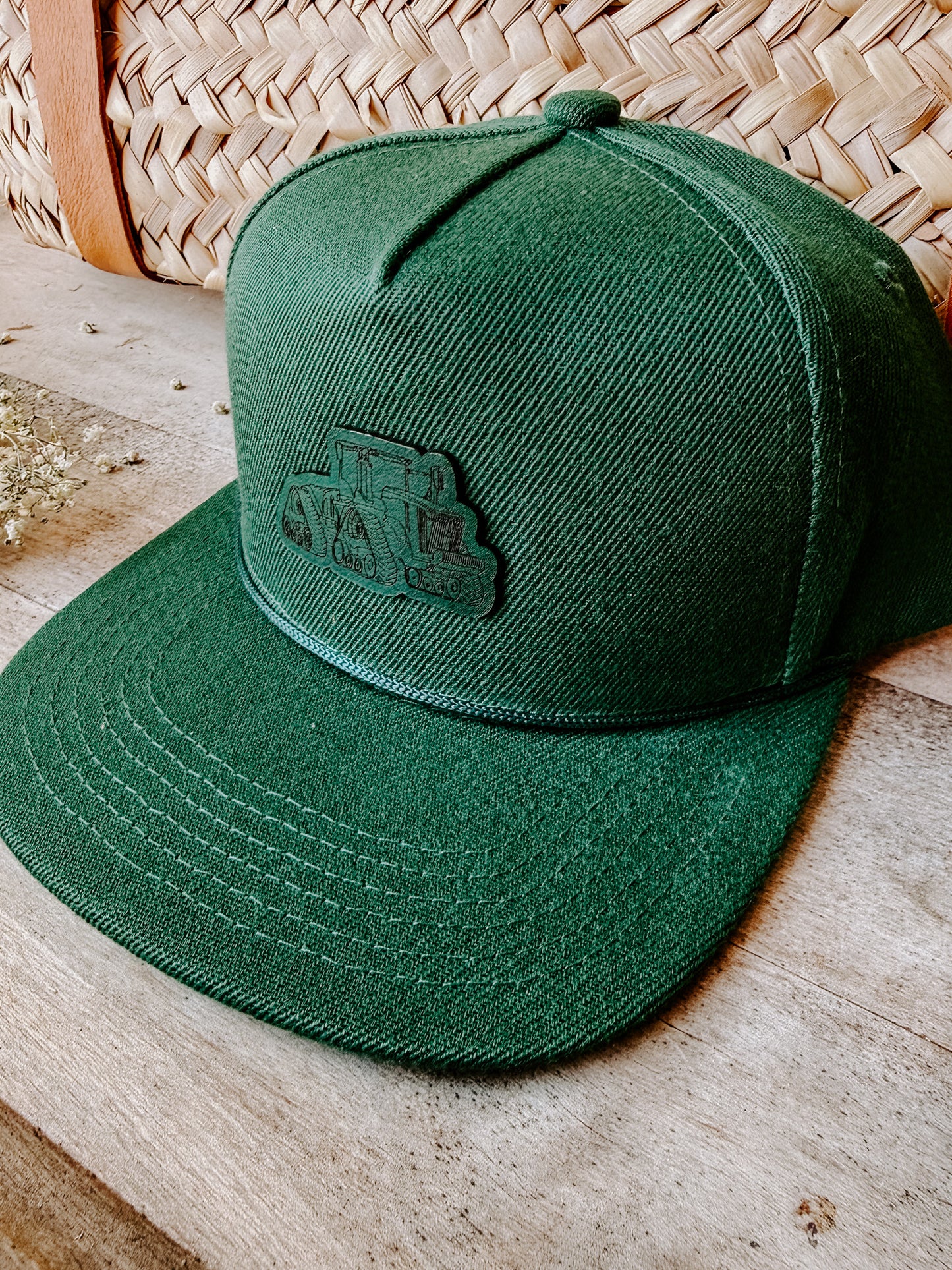 Tractor Leather Patch Kids Hat