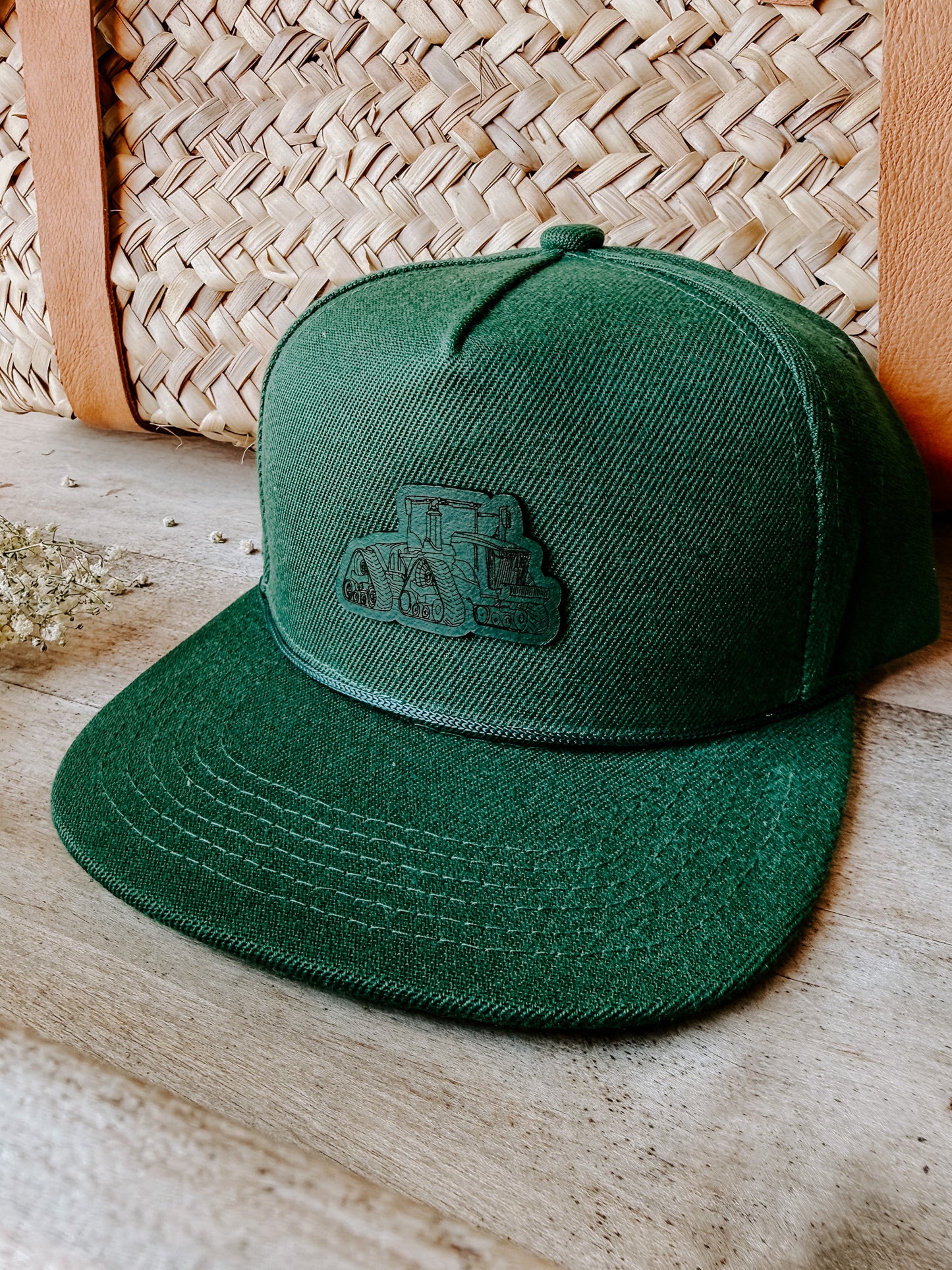 Tractor Leather Patch Kids Hat