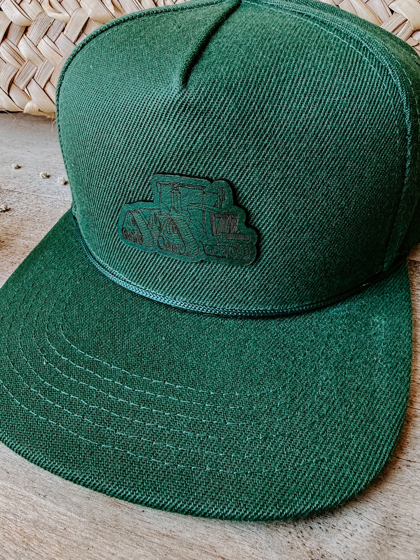 Tractor Leather Patch Kids Hat