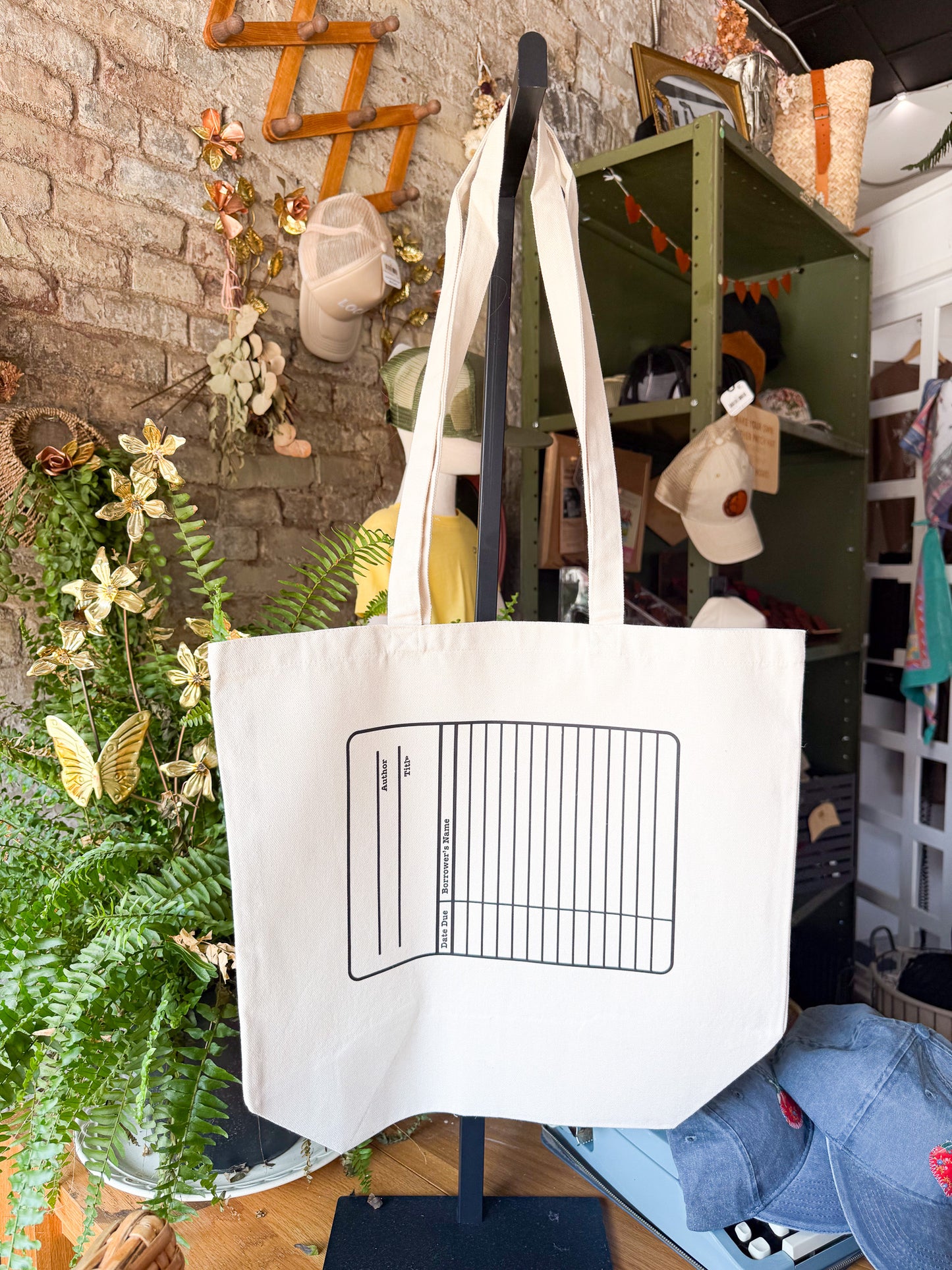 Library Check Out Card Tote