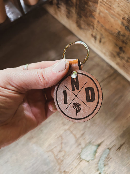 Indiana x Peony Keychain