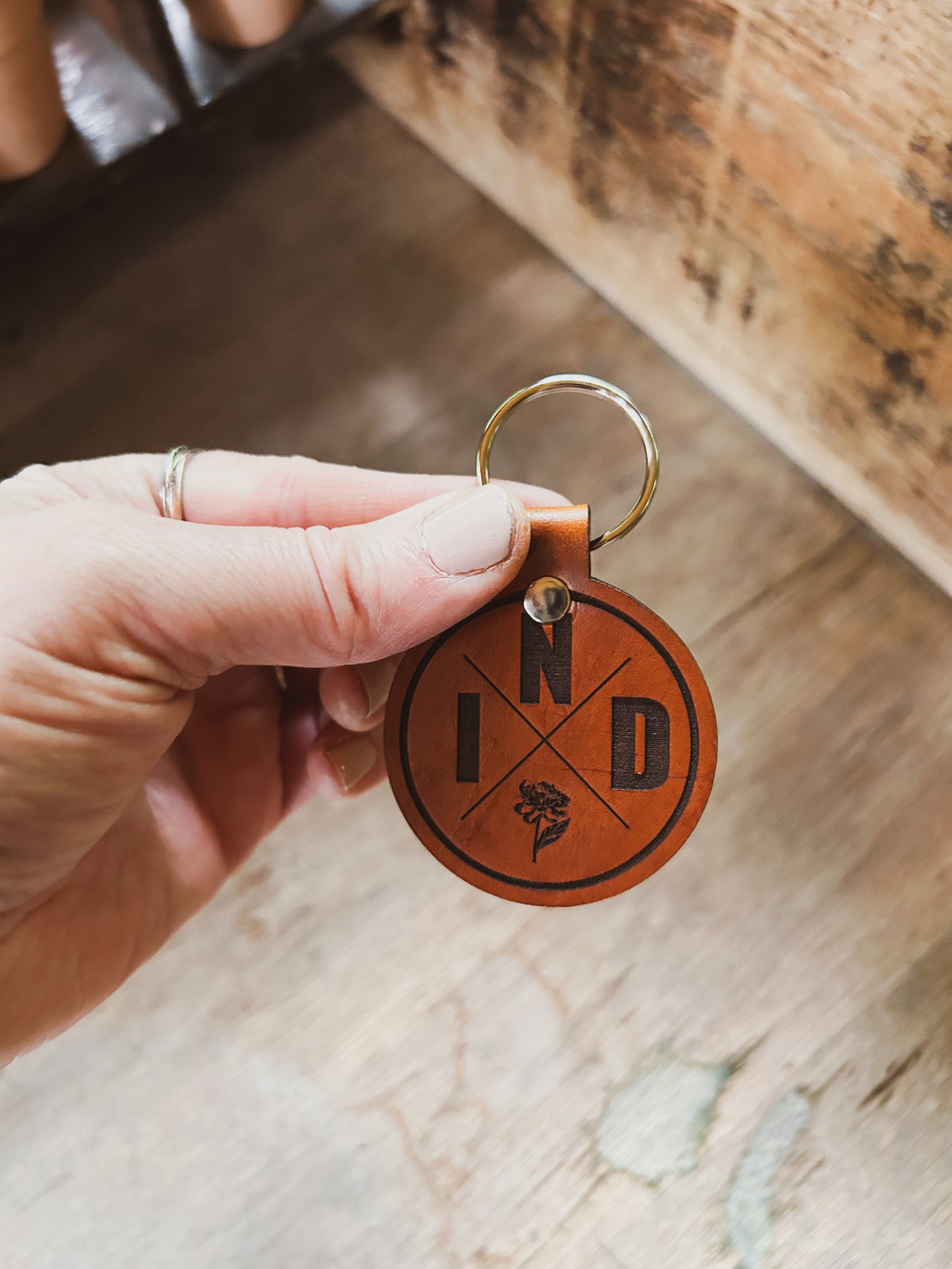 Indiana x Peony Keychain