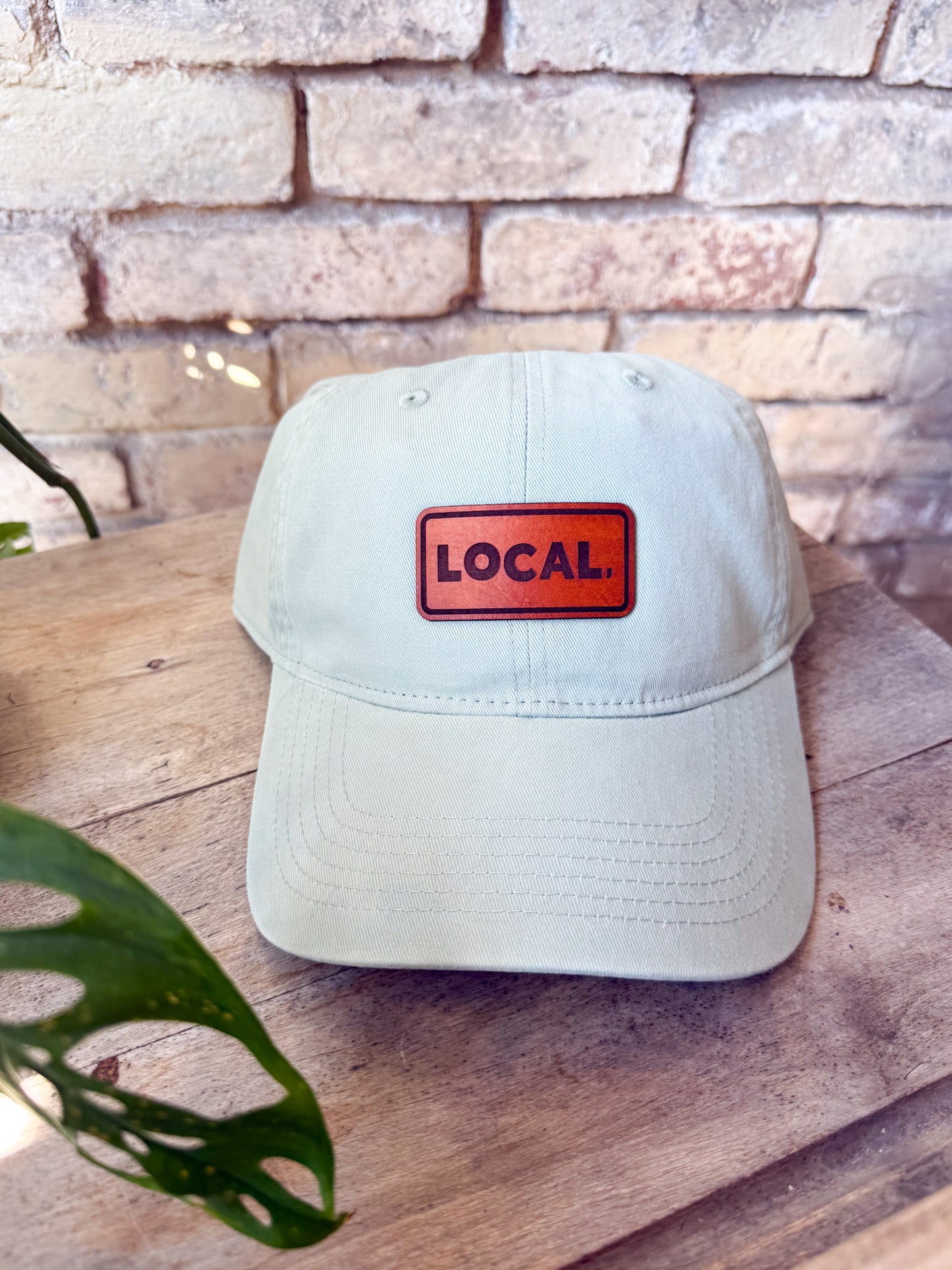 Local Indiana Leather Patch Hat