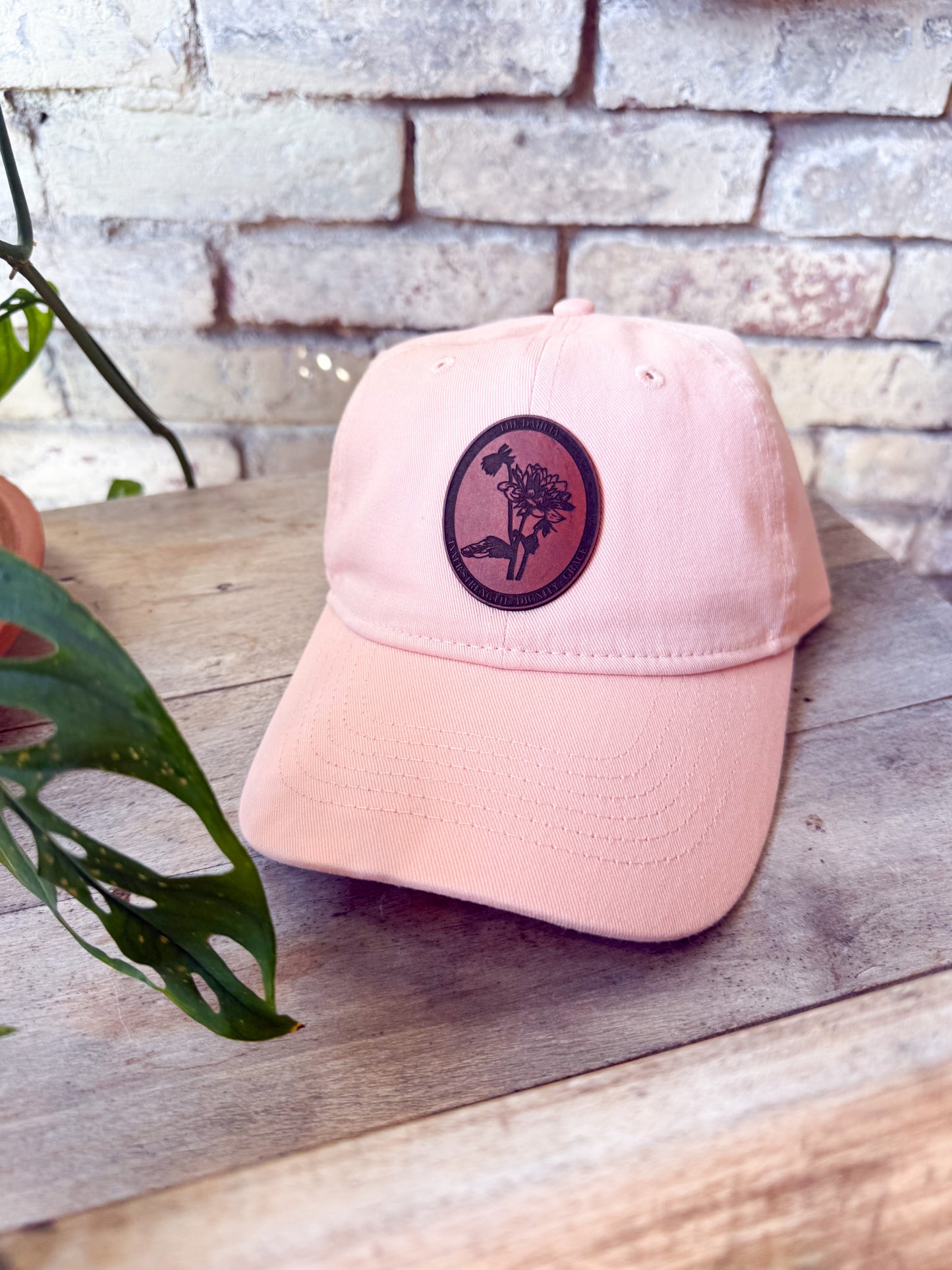 Dahlia Leather Patch Hat