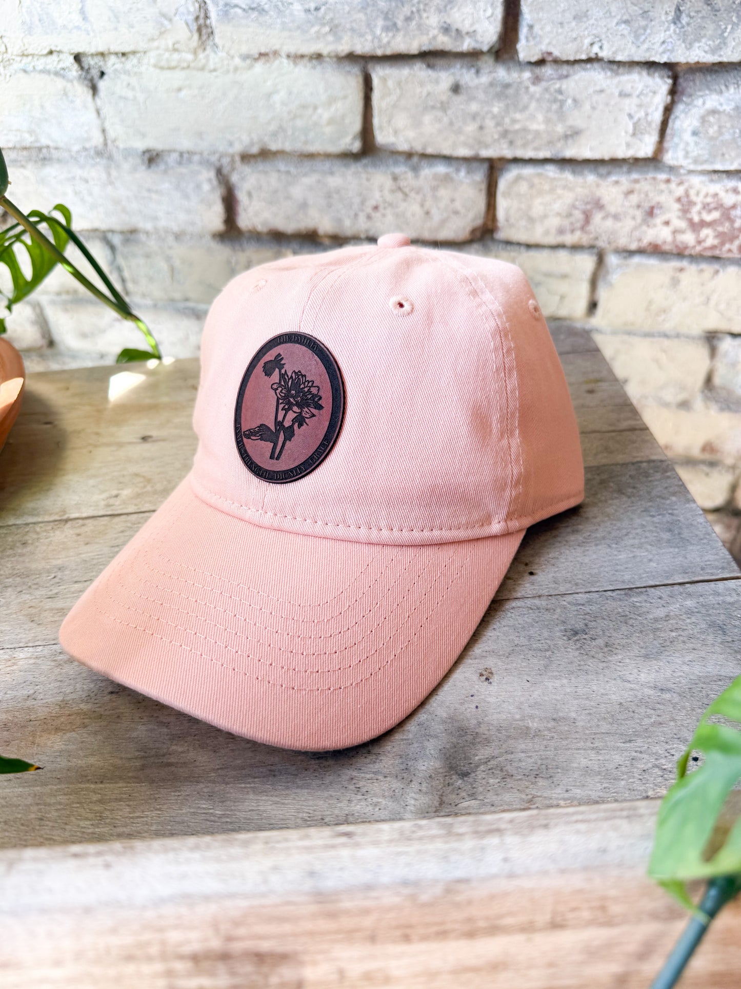 Dahlia Leather Patch Hat