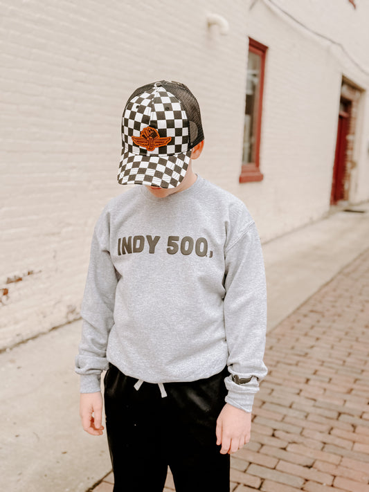 Indy 500 Puff Ink Shirt with Sleeve Detail  - Kids