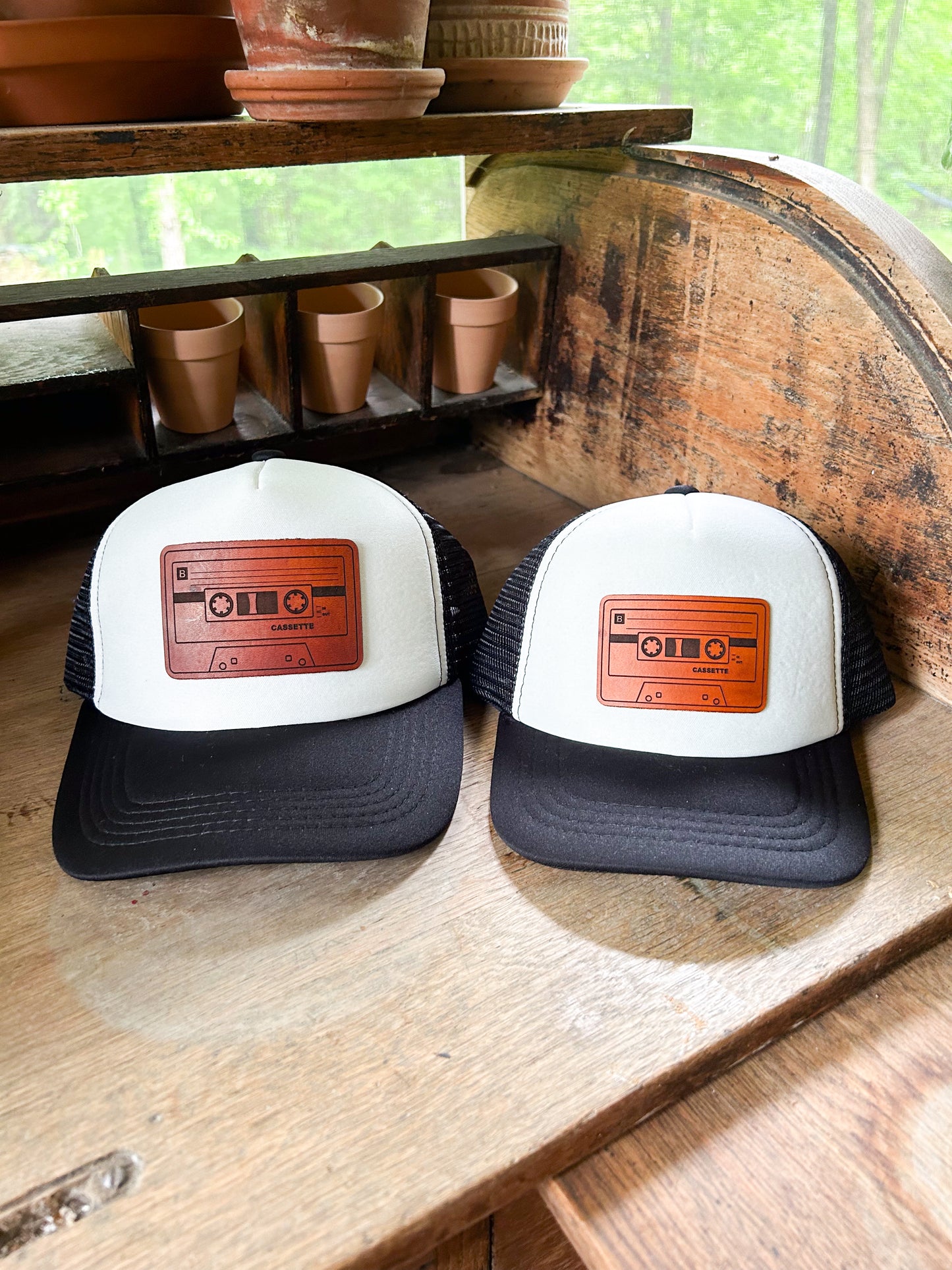 Mixed Tape Leather Patch Hat