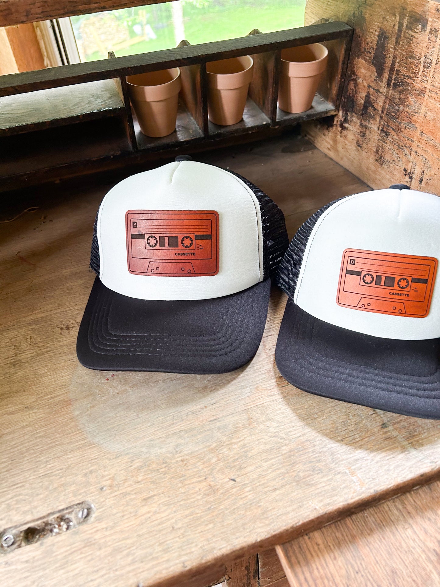 Mixed Tape Leather Patch Hat