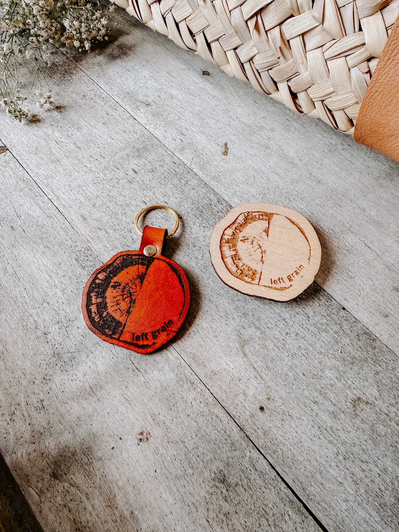 Keychains Ref Magnets Custom Logo Magnet + Keychain Set โ Left Grainยฎ