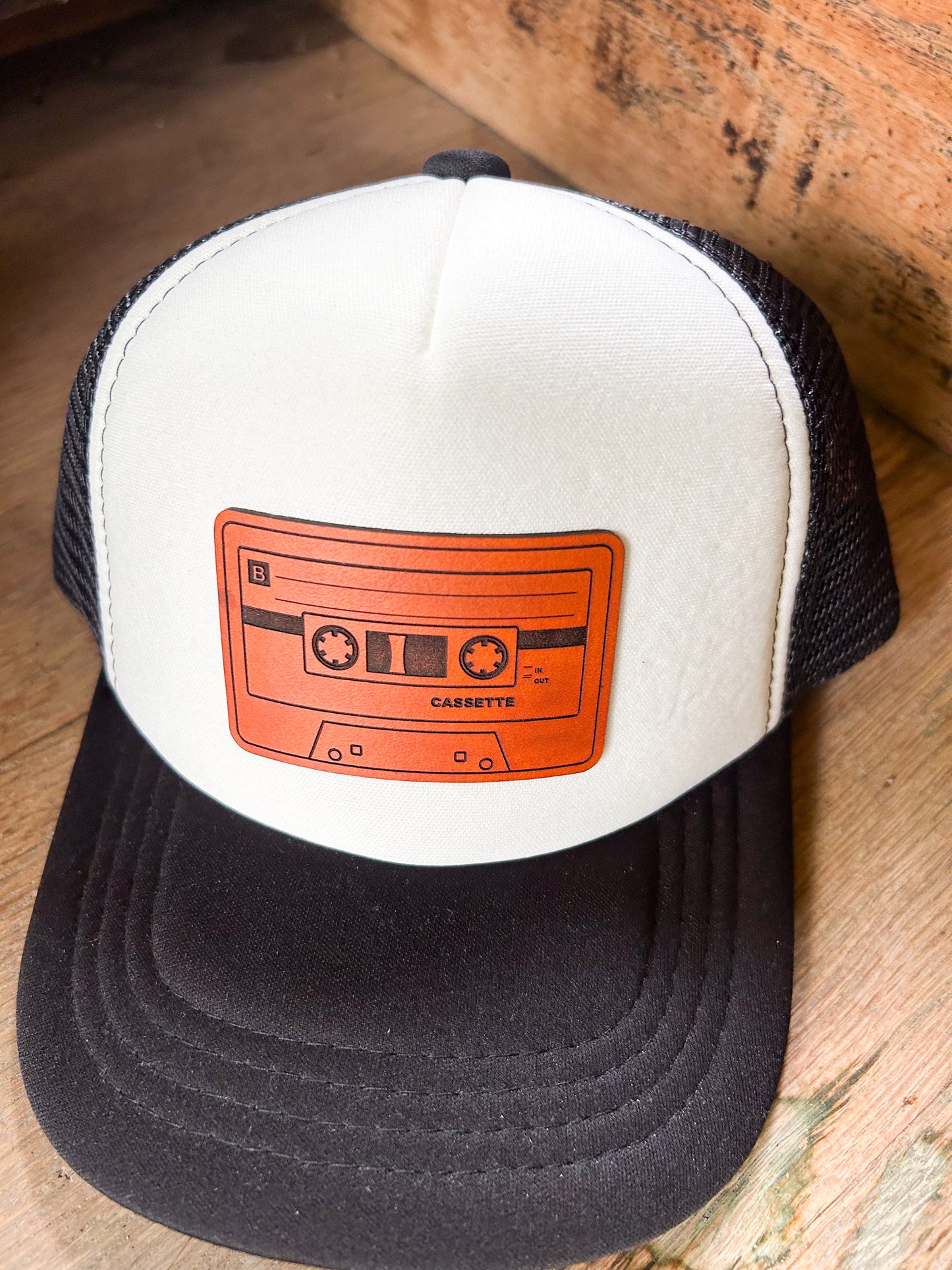 Mixed Tape Leather Patch Hat