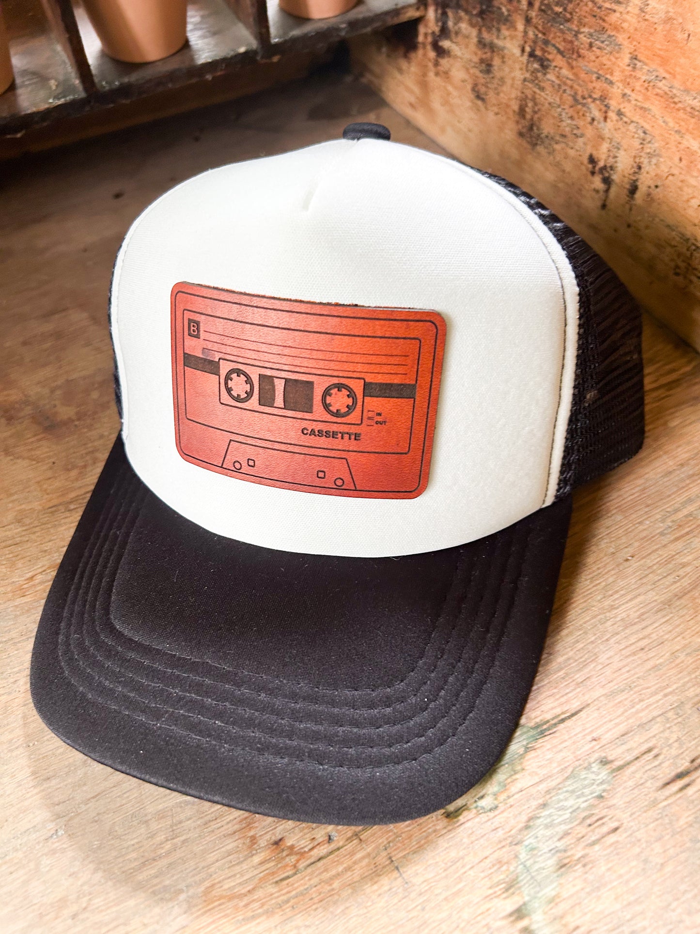 Mixed Tape Leather Patch Hat