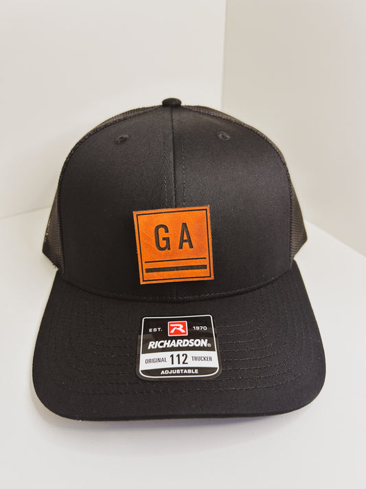 PRE-ORDER: Kids Initials Leather Patch Hat - Trucker Style