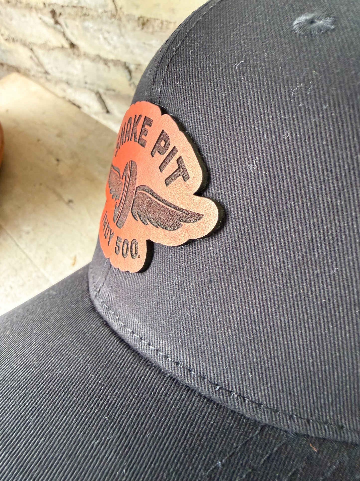 Indy 500 Snake Pit Leather Patch Hat