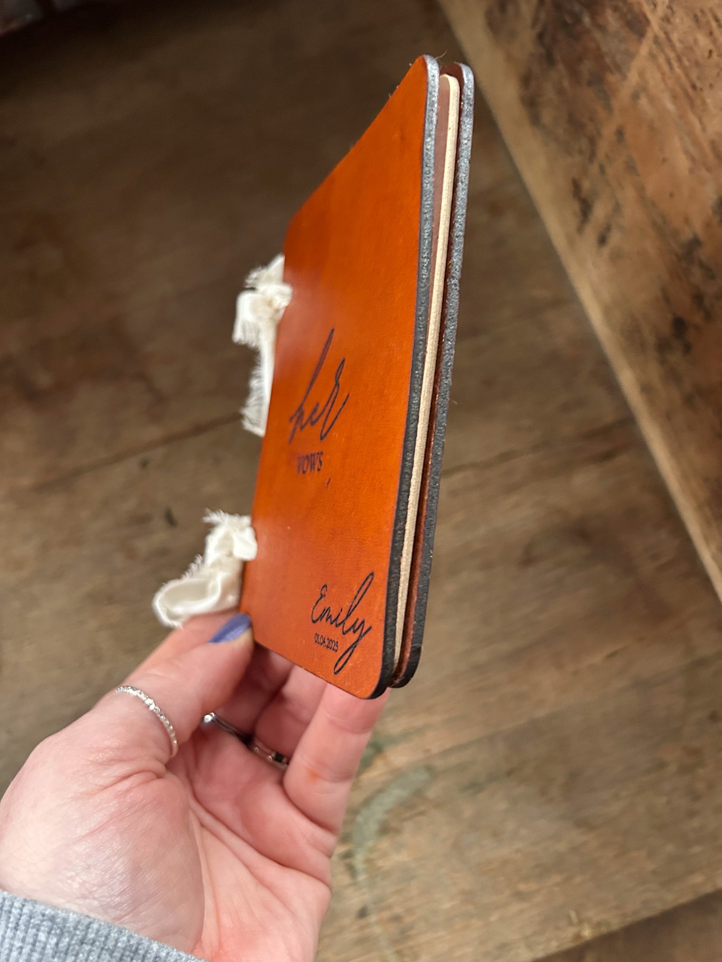 Custom Leather Wedding Vow Books