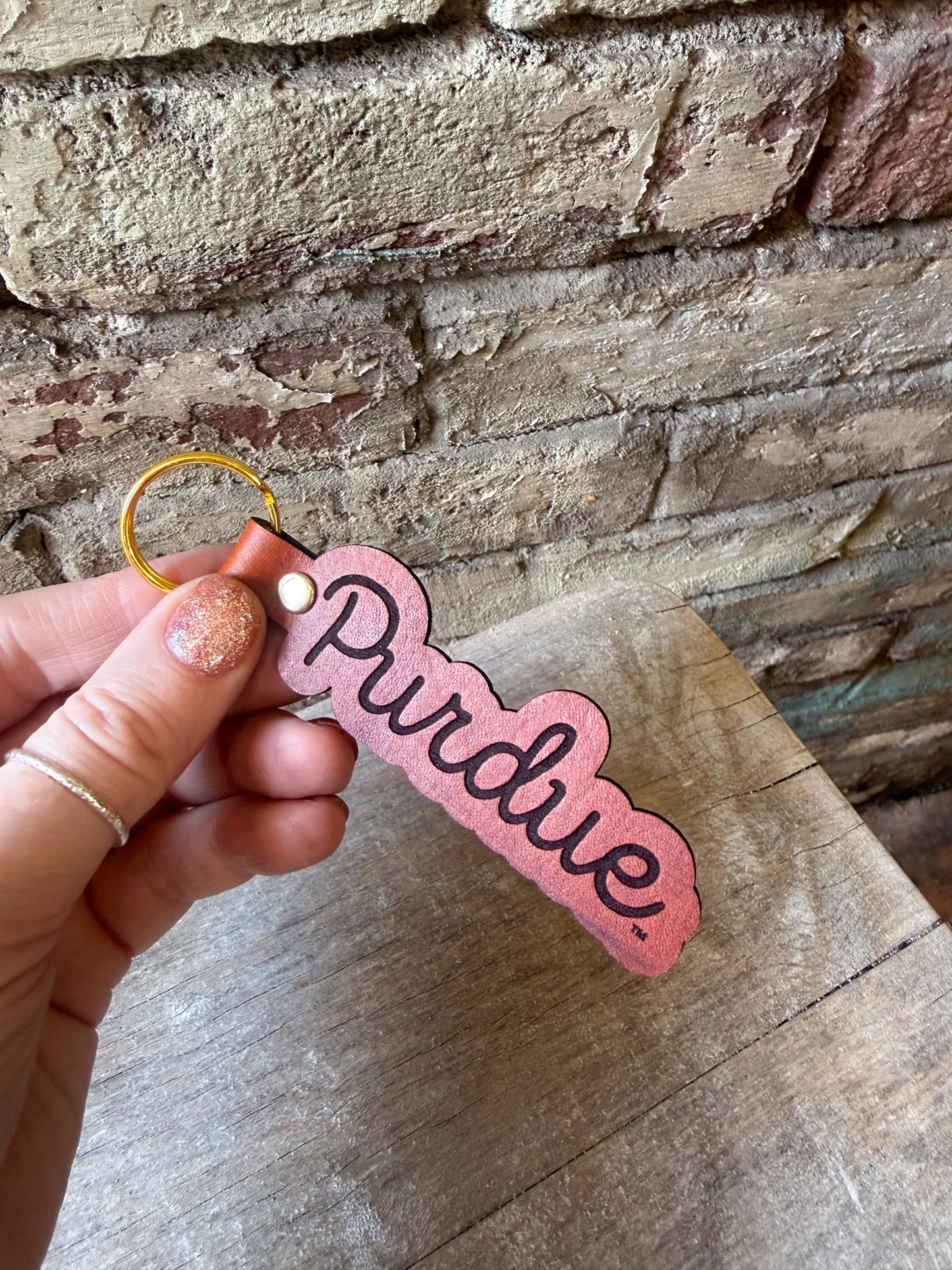 Script Purdue Keychain