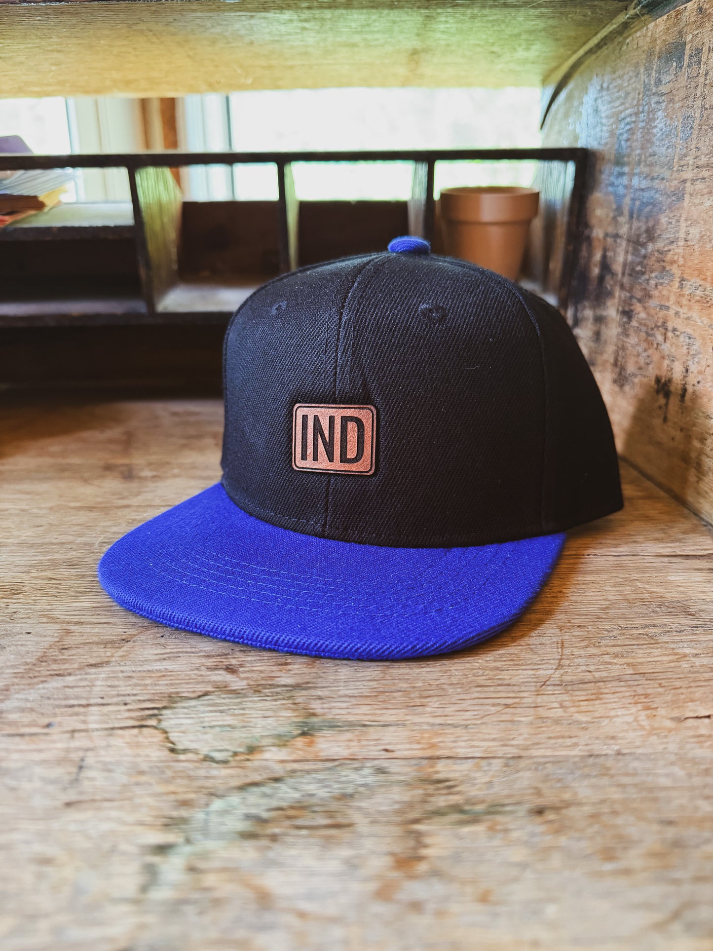 Baby IND Rectangle Leather Patch Hat