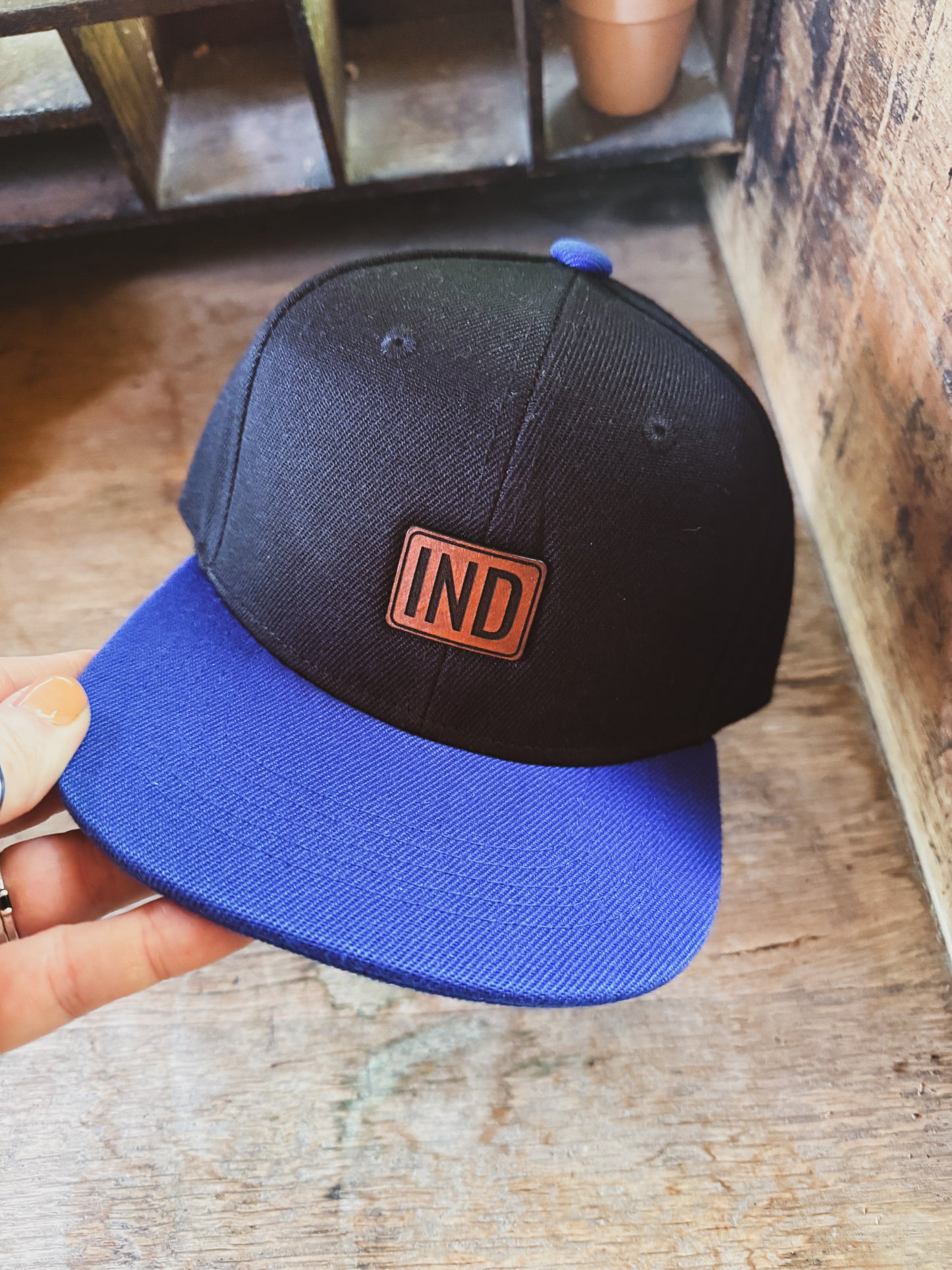 Baby IND Rectangle Leather Patch Hat