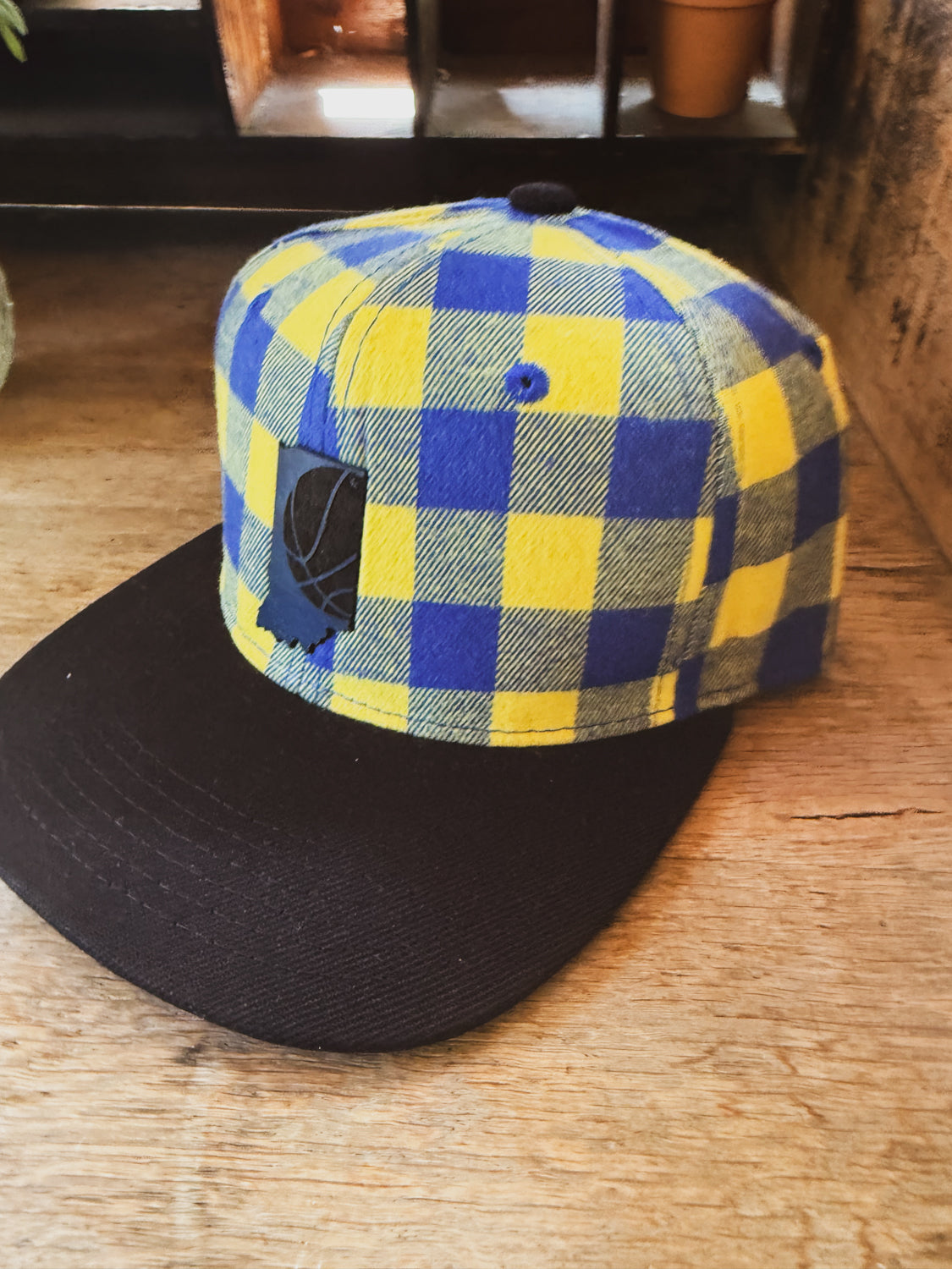 Indiana Basketball Plaid with Black Bill -  Kids Hat