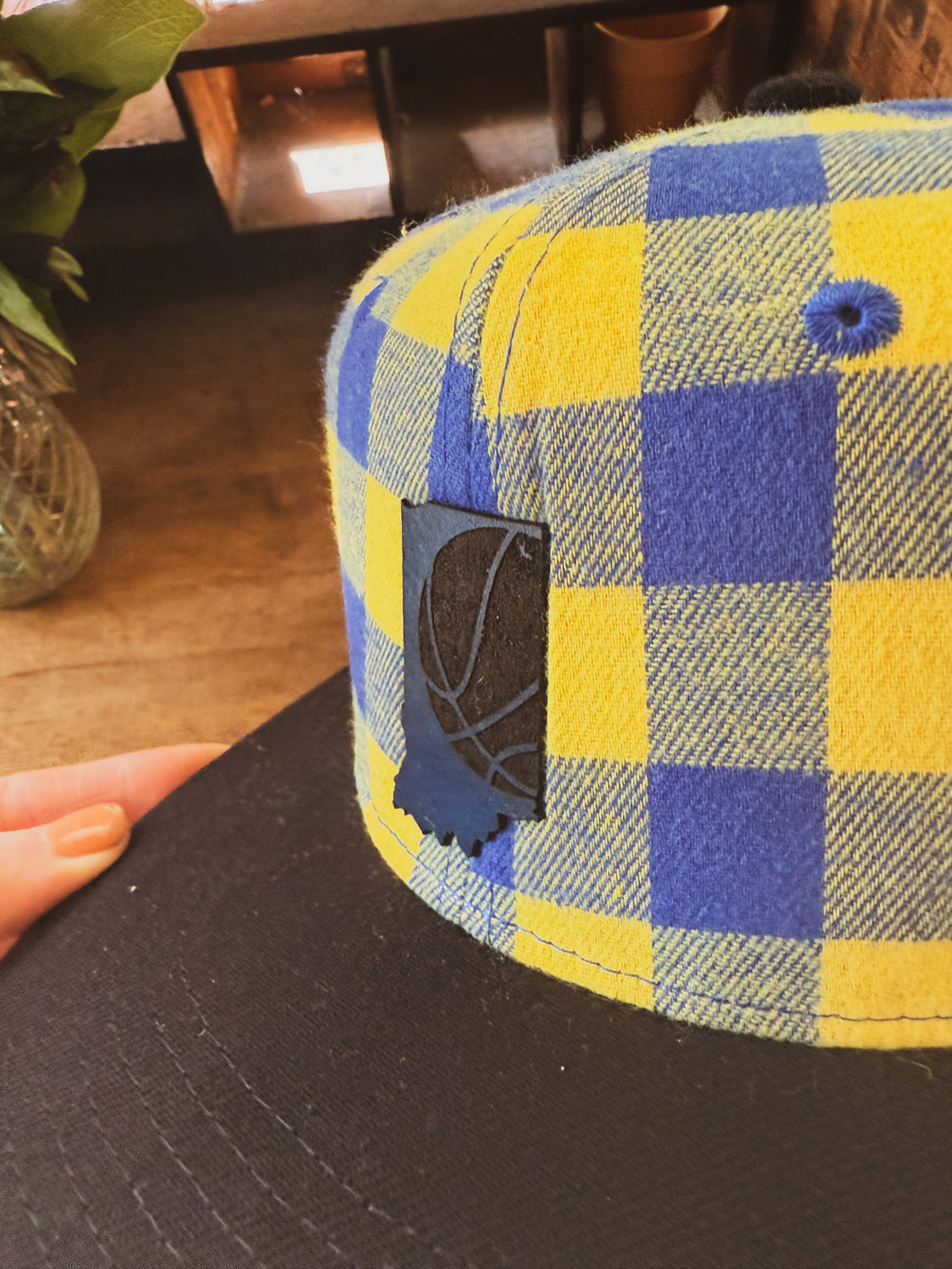 Indiana Basketball Plaid with Black Bill -  Kids Hat