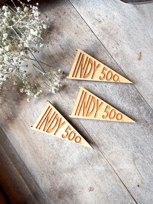 Indy 500 Pennant Wooden Magnet