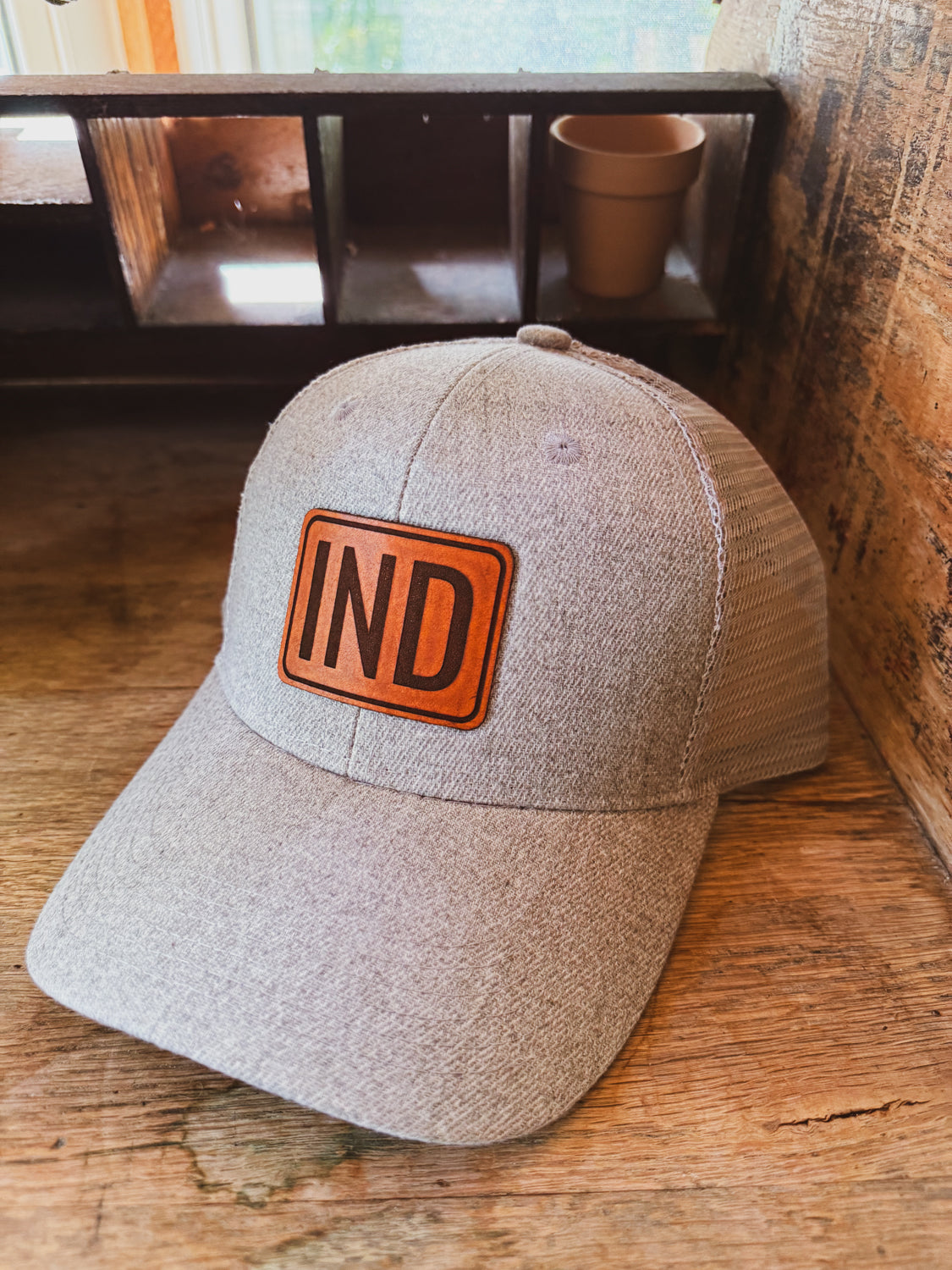IND Patch on Heather Gray Baseball Hat