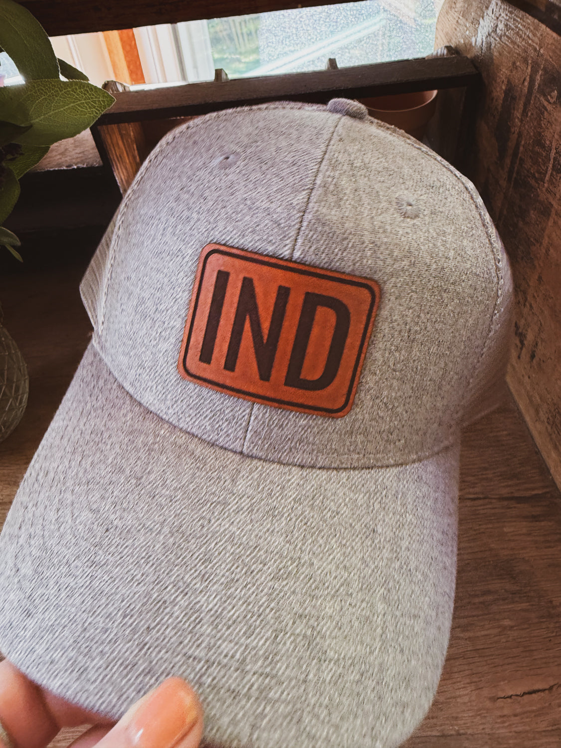 IND Patch on Heather Gray Baseball Hat