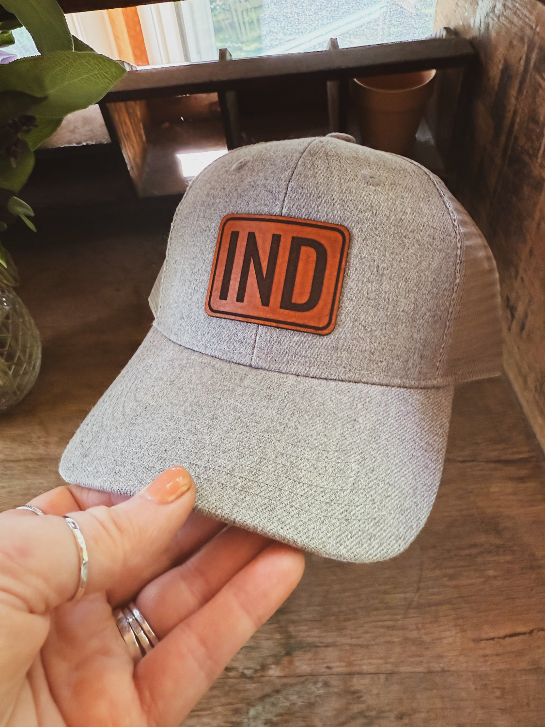 IND Patch on Heather Gray Baseball Hat