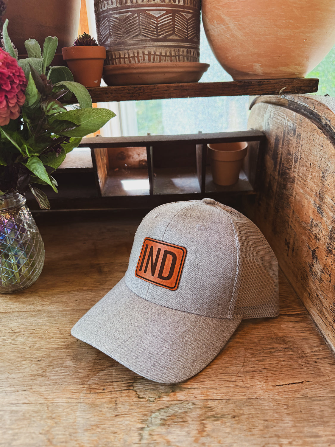 IND Patch on Heather Gray Baseball Hat