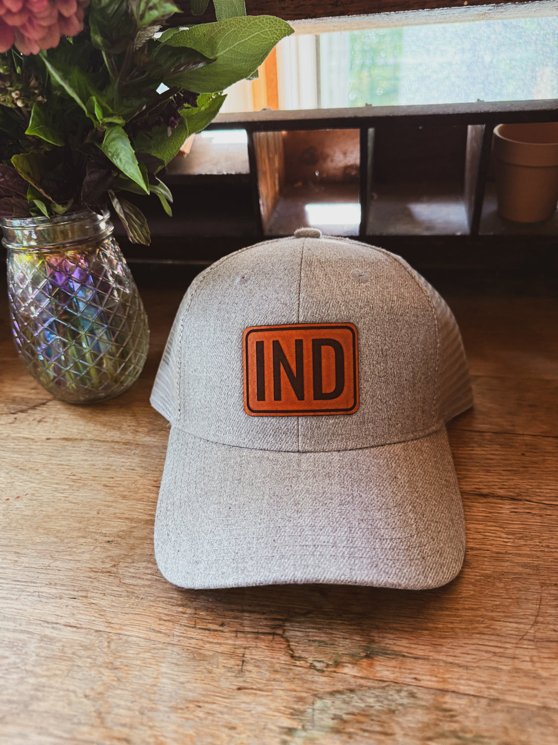 IND Patch on Heather Gray Baseball Hat