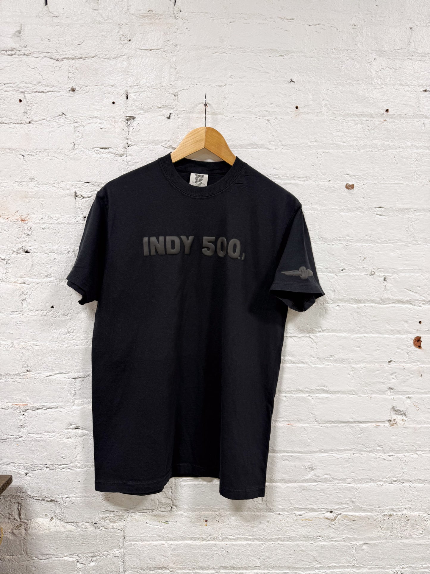 Indy 500 Puff Ink Tee – Black