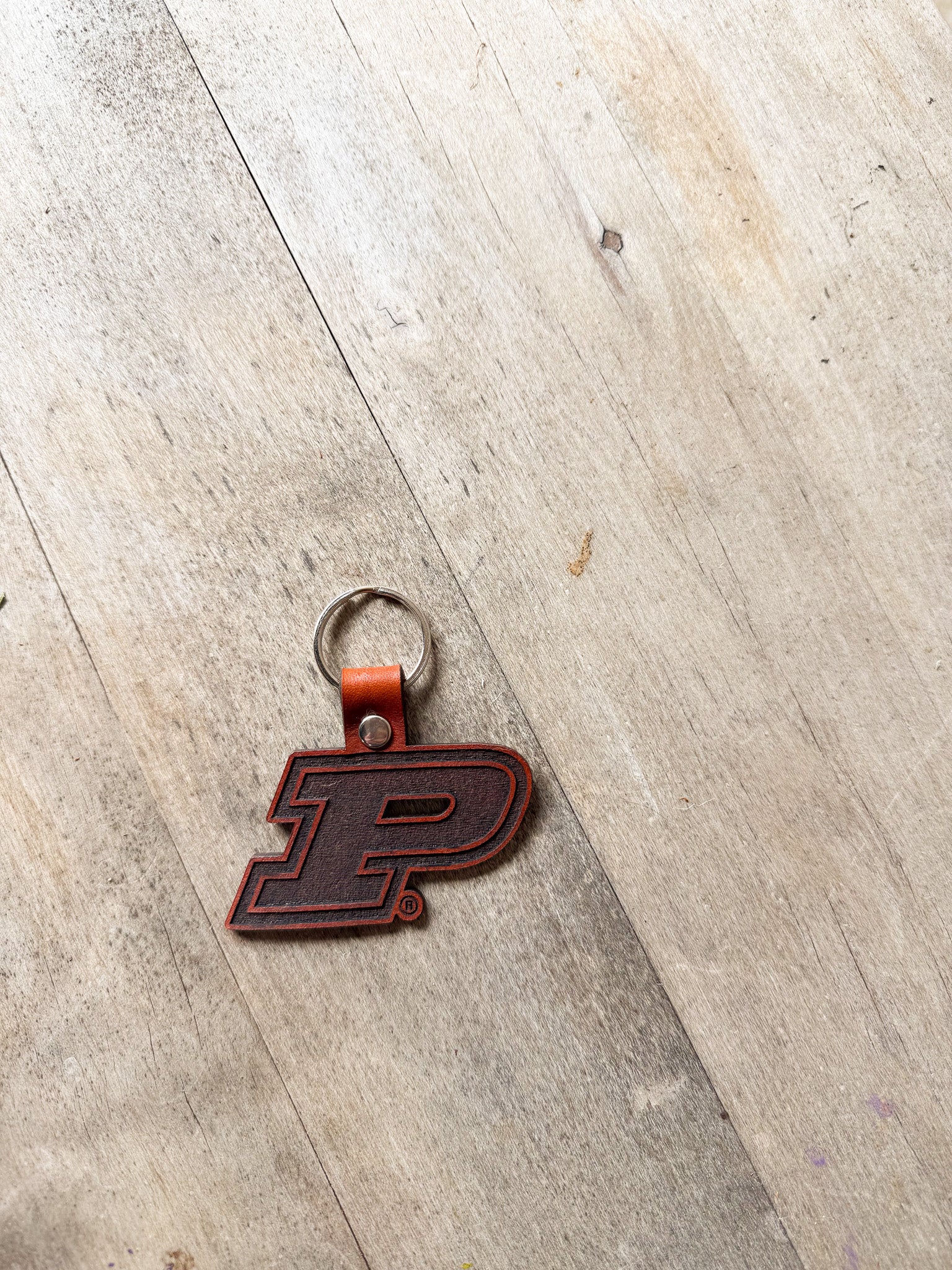 Purdue Motion P Keychain - Black – Left Grain