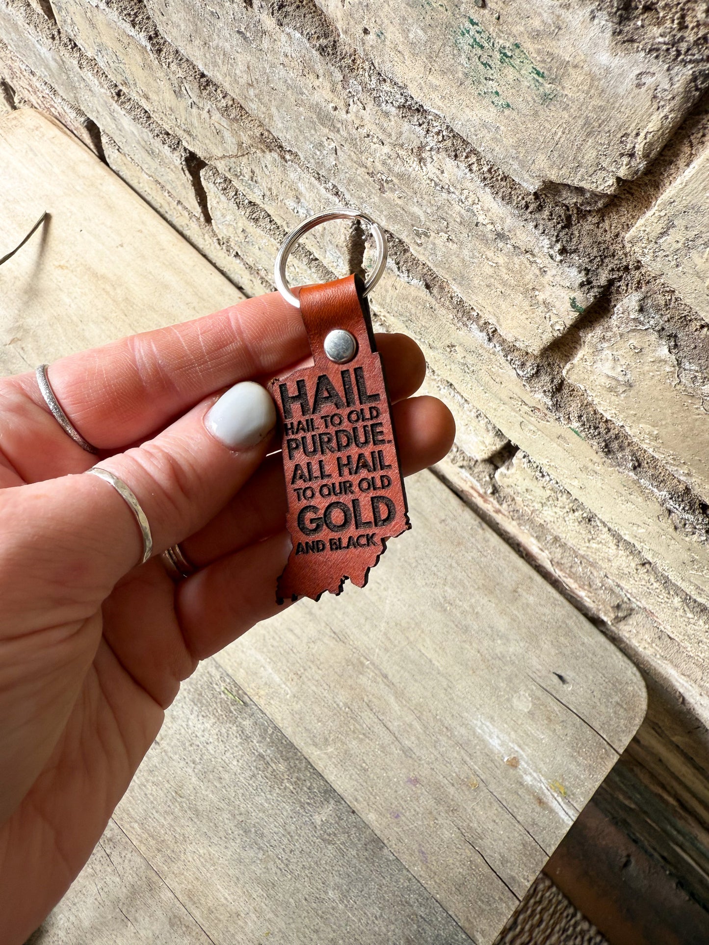 Hail Purdue Keychain