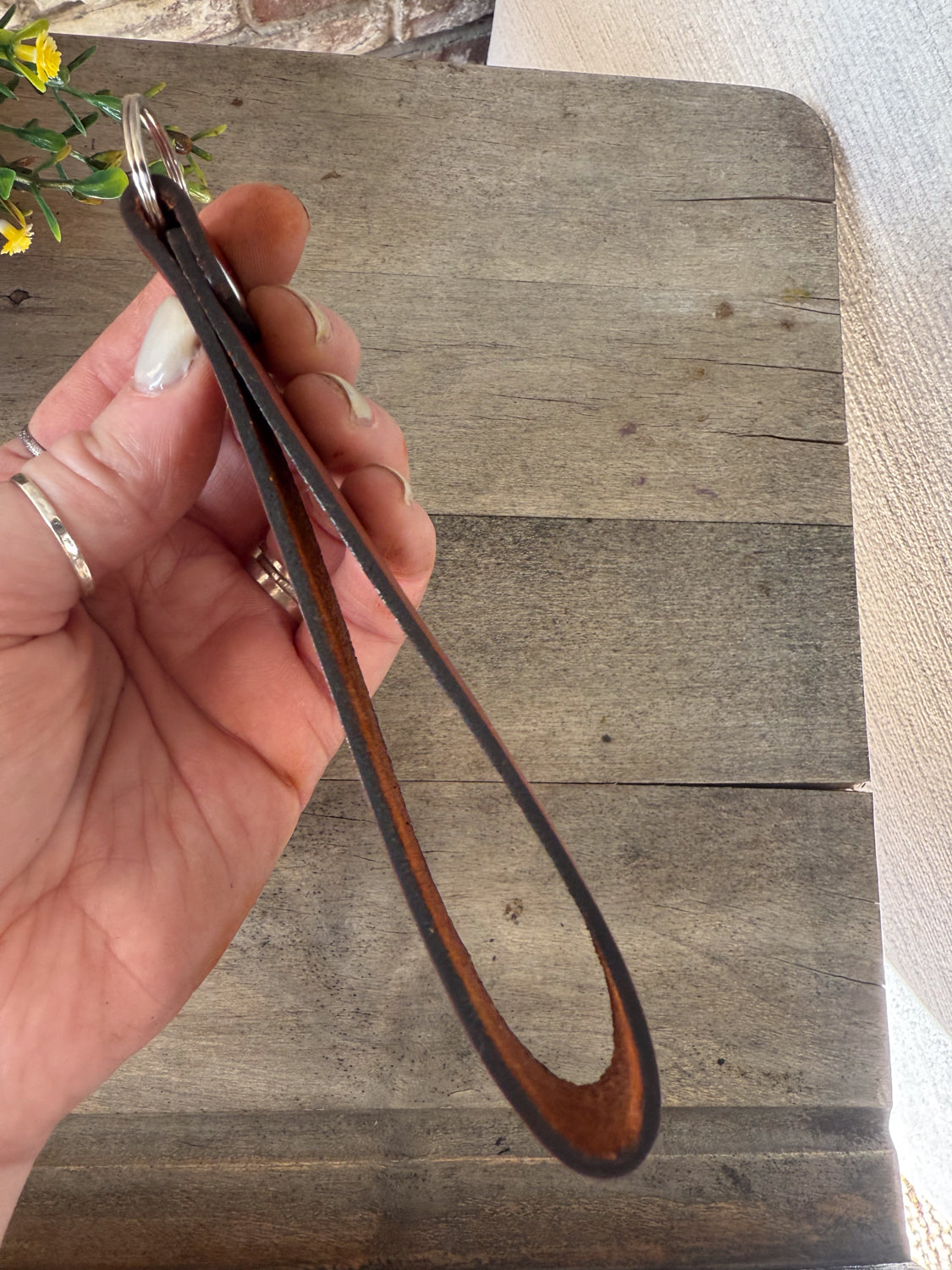 Purdue Boiler Up Leather Wristlet Keychain