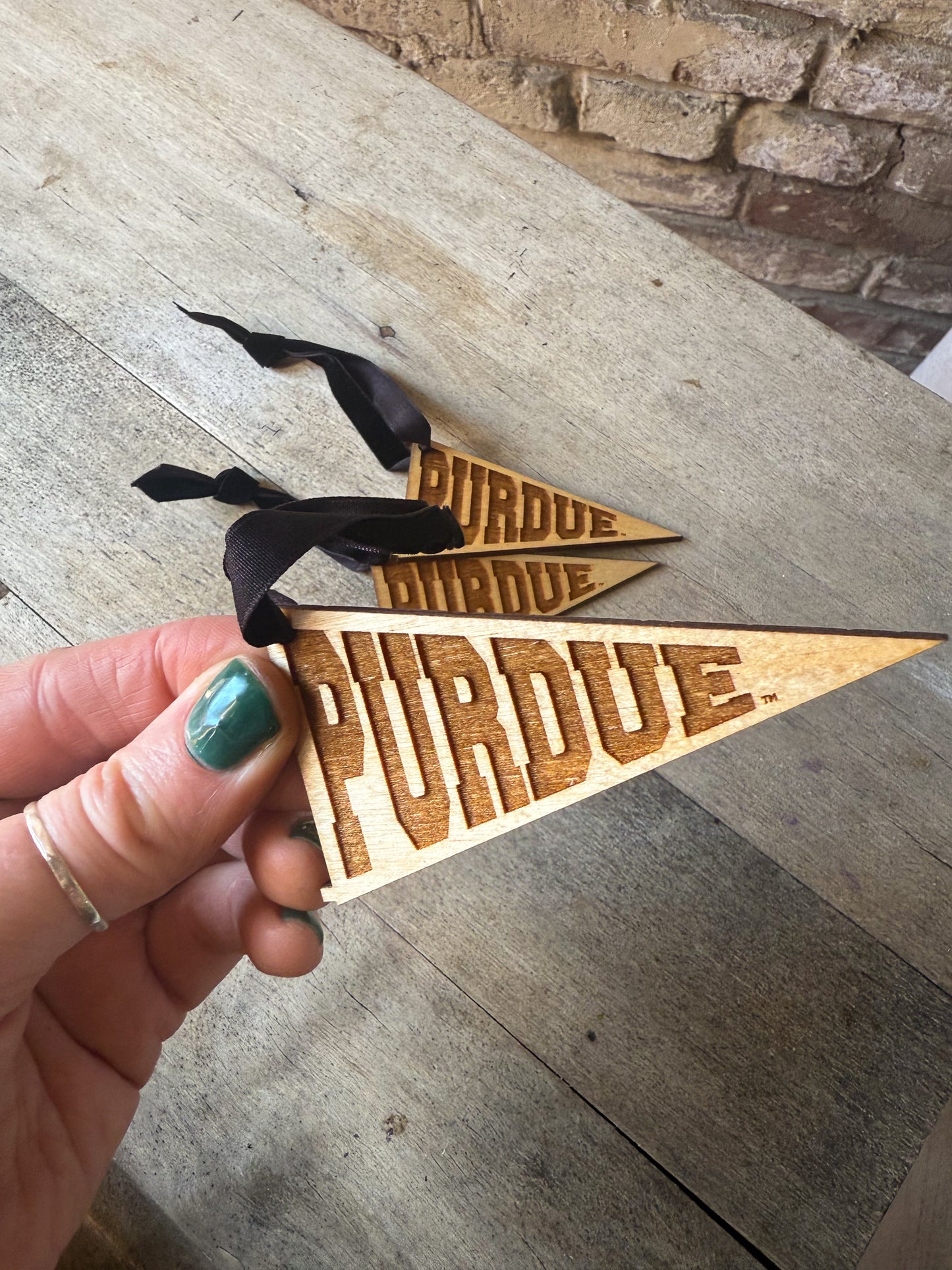 Purdue Pennant Ornament