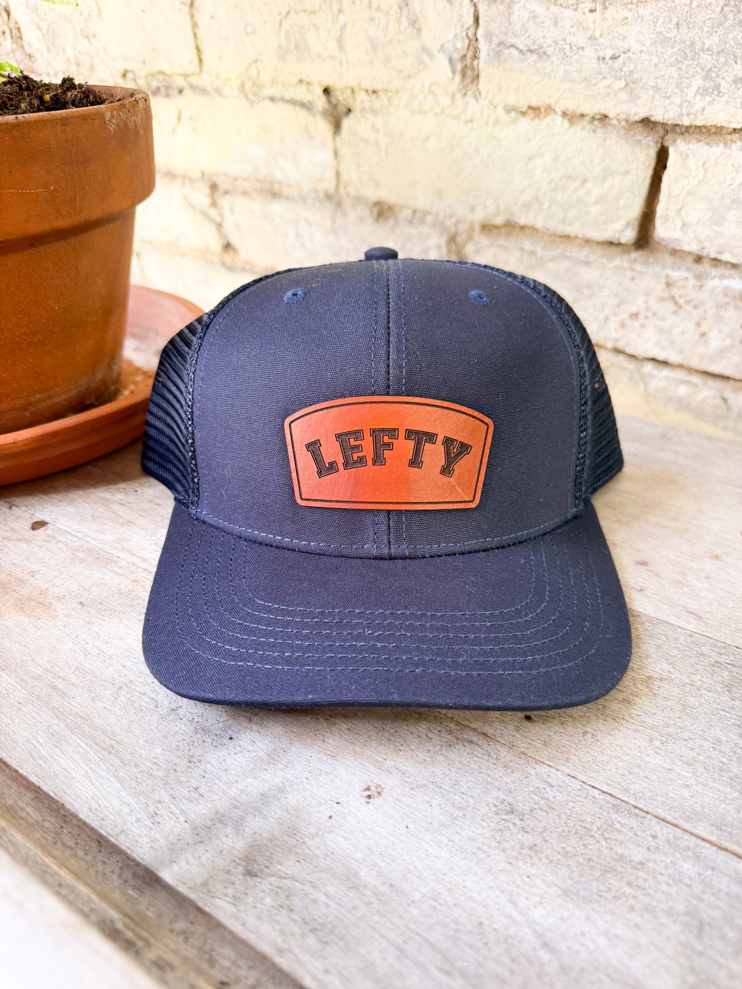 Lefty Leather Patch Hat