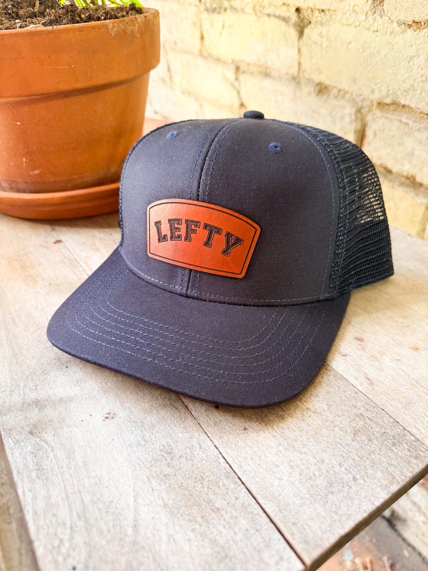 Lefty Leather Patch Hat