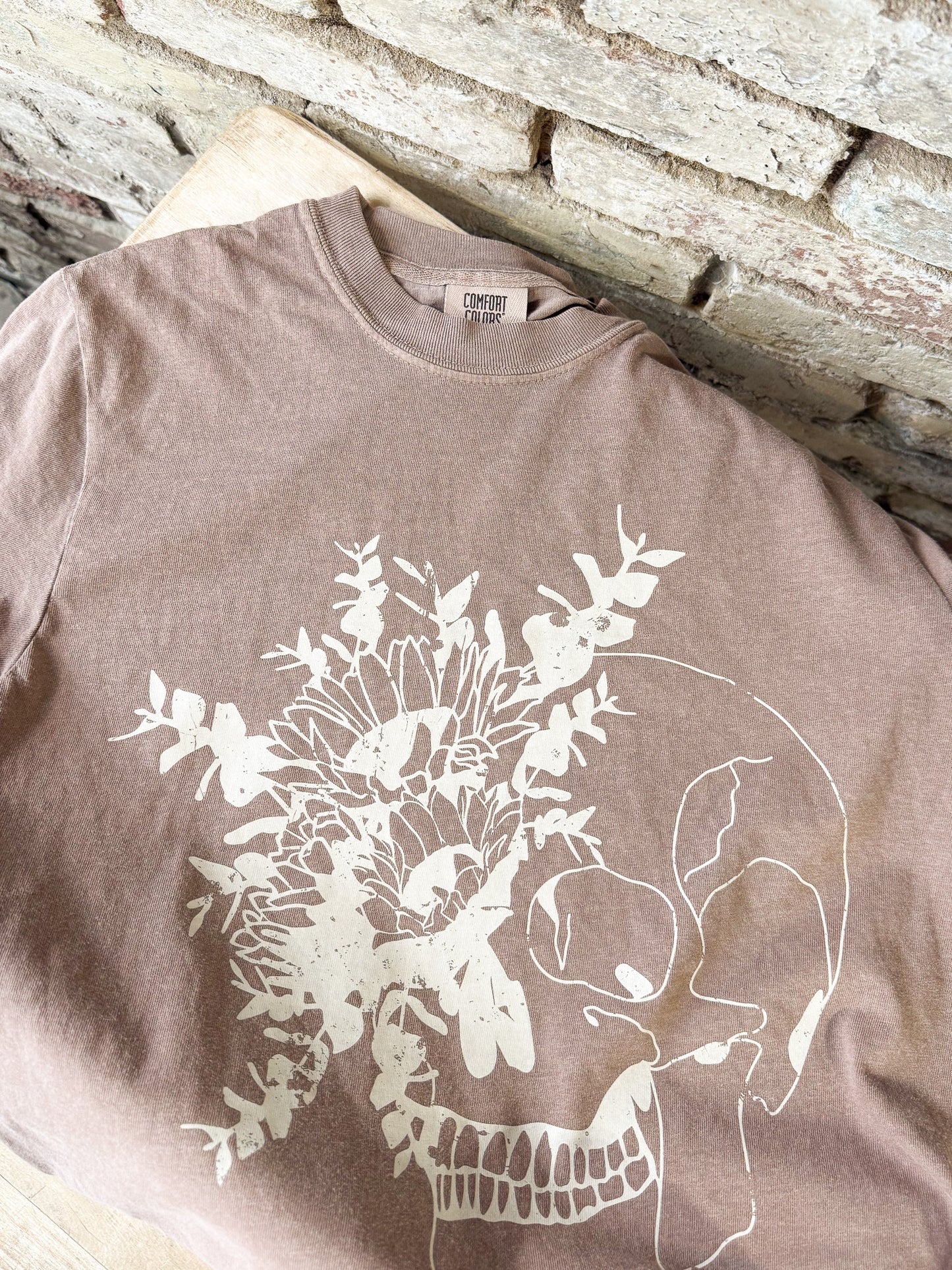Sunflower Skeleton Vintage Ink Tee