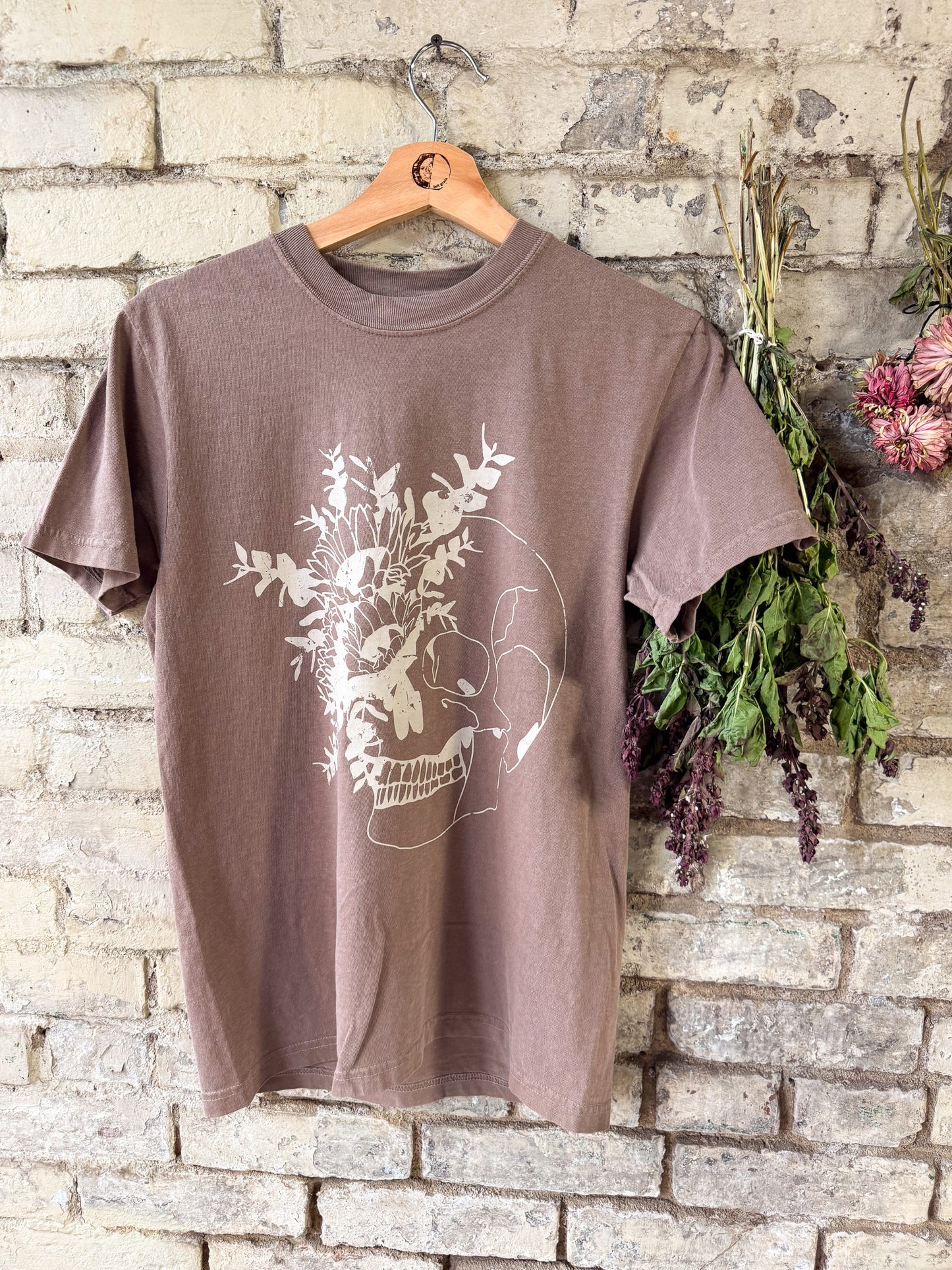 Sunflower Skeleton Vintage Ink Tee