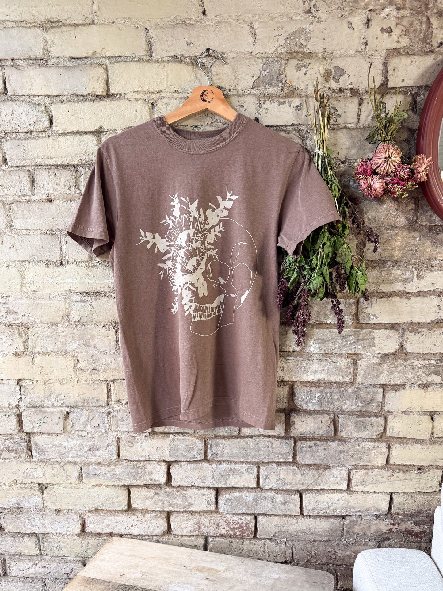 Sunflower Skeleton Vintage Ink Tee