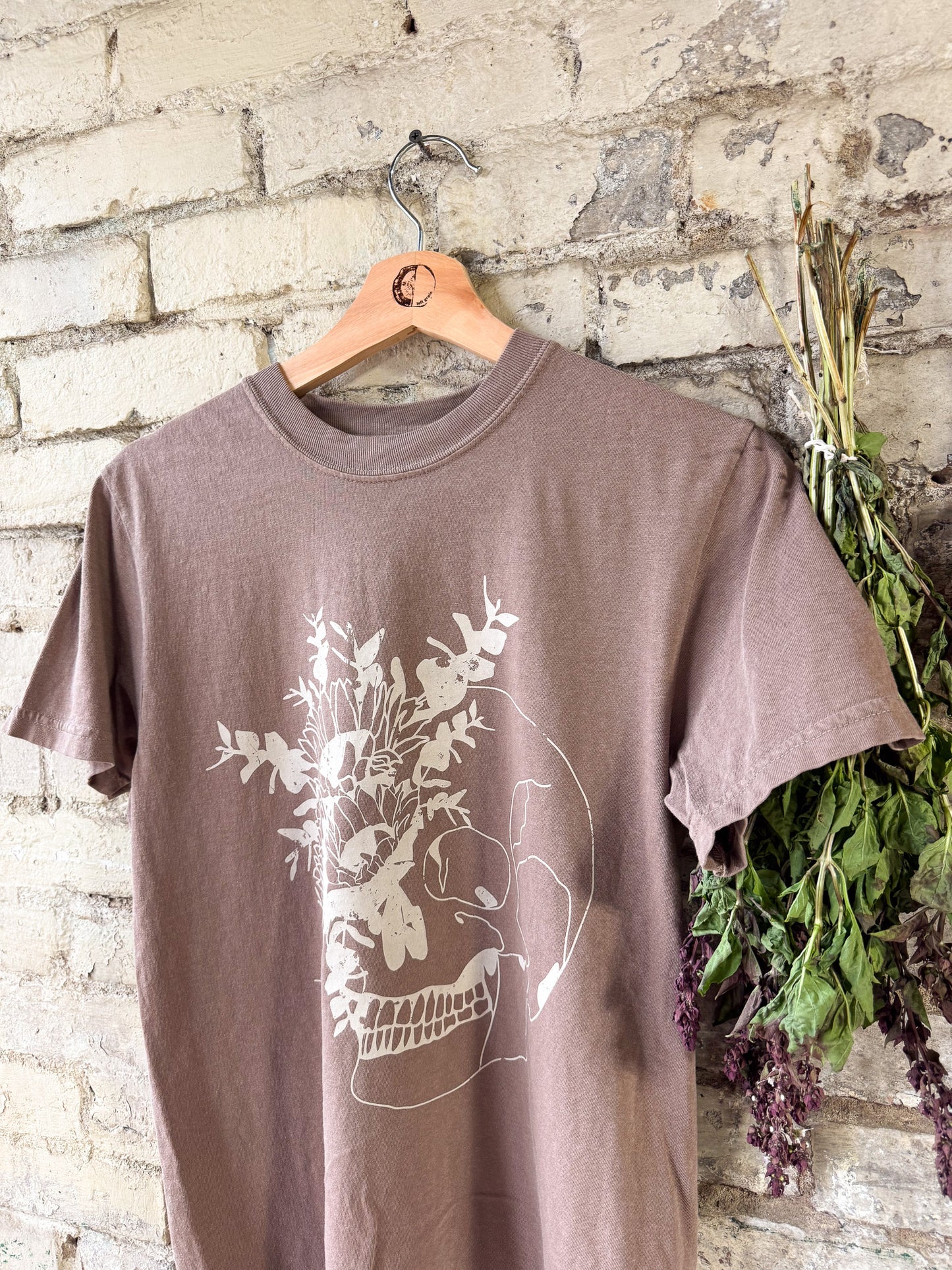 Sunflower Skeleton Vintage Ink Tee