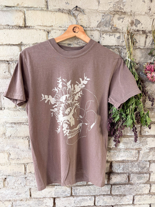 Sunflower Skeleton Vintage Ink Tee