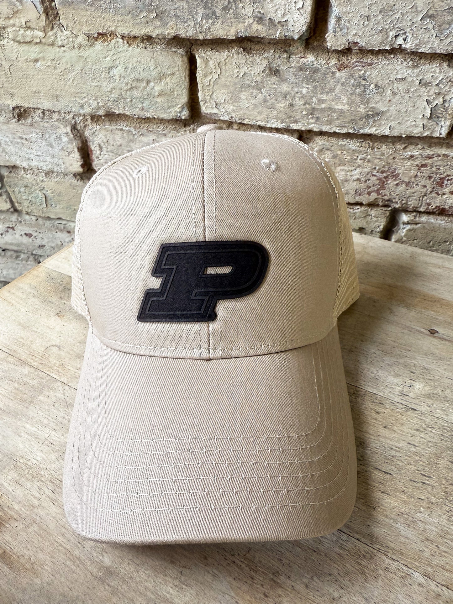Purdue Motion P Leather Patch Hat – Classic Baseball Hat