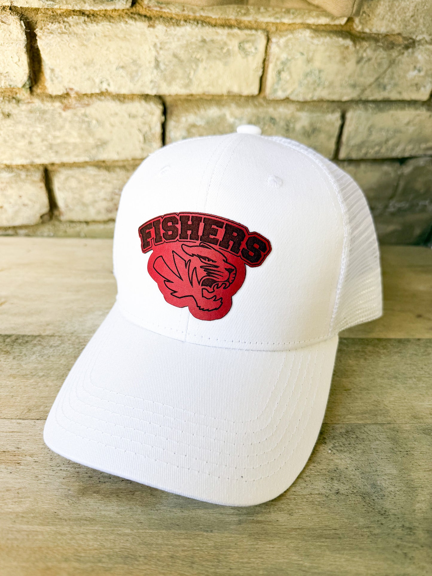 Fishers Tigers White Baseball Hat