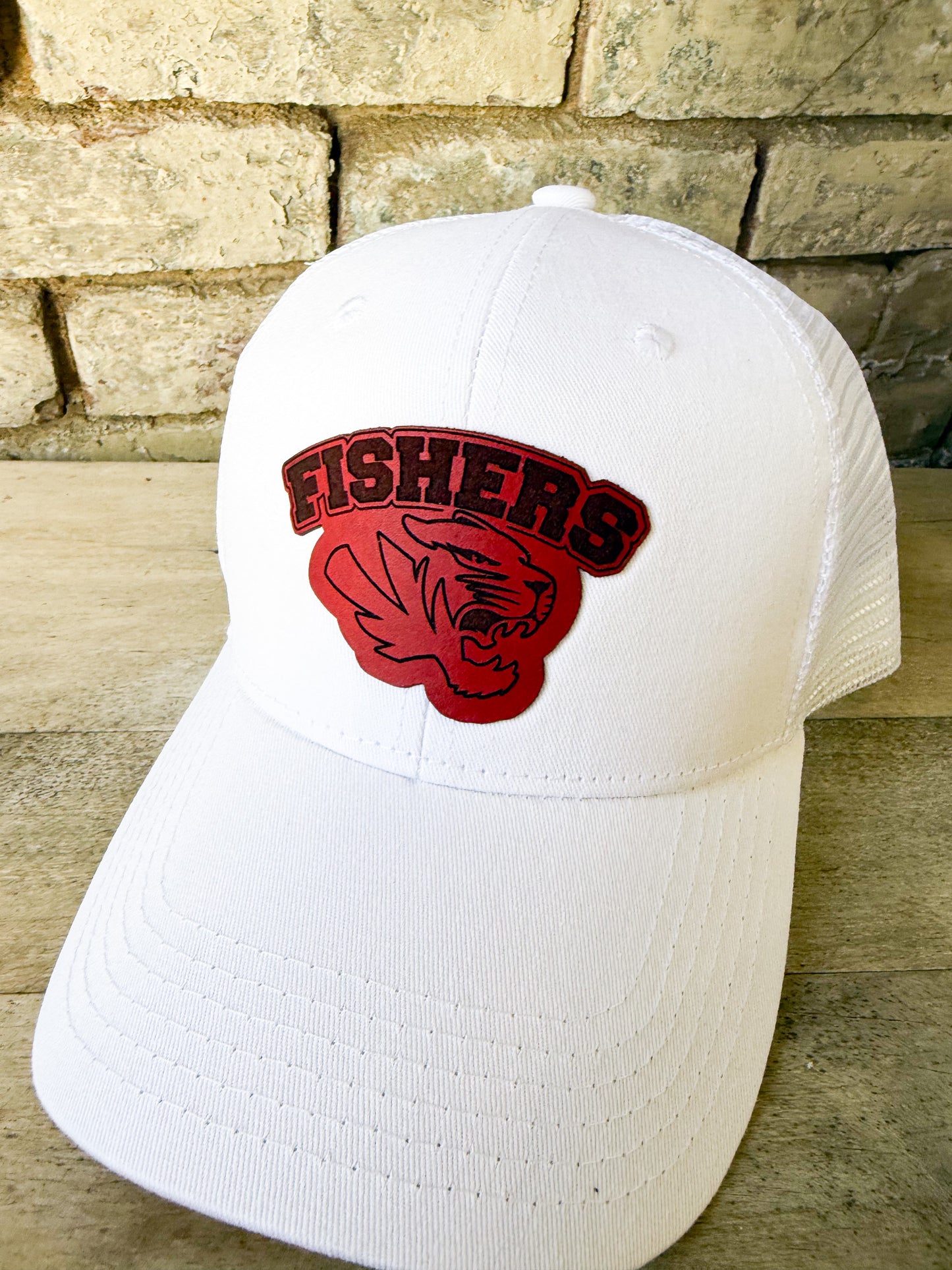Fishers Tigers White Baseball Hat