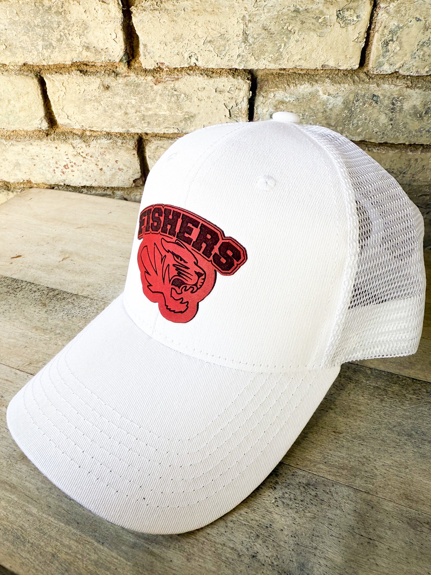 Fishers Tigers White Baseball Hat