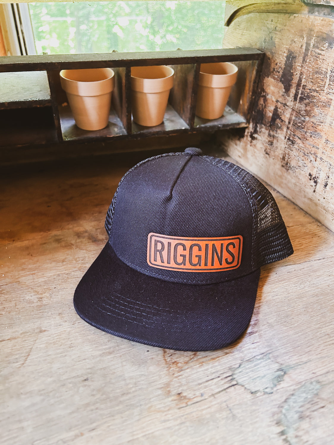 Kids Name Hat - Modern Font - Personalized Leather Patch