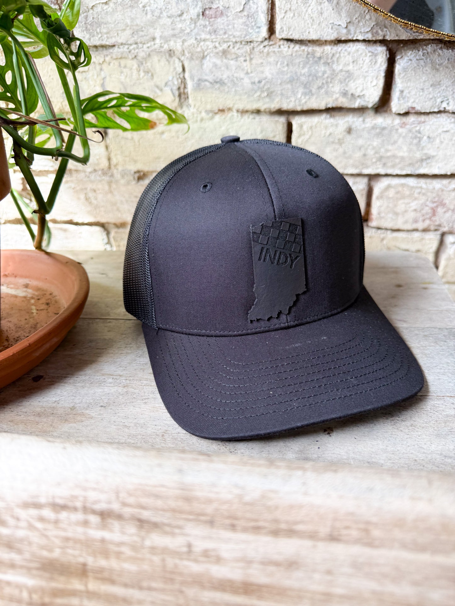 Indy Racing Black Patch on Richardson 112 Hat